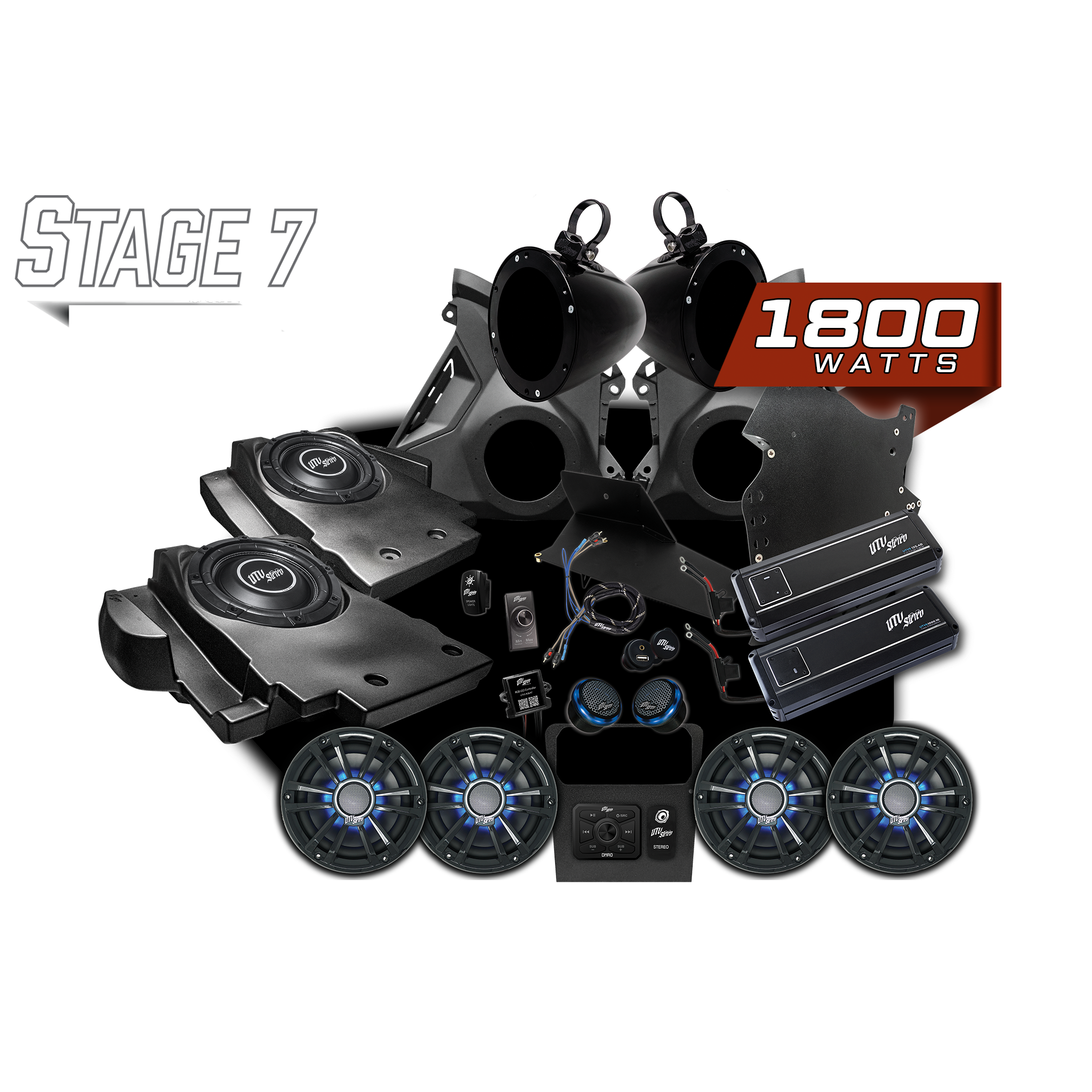 Can-Am® Maverick R Signature Series Stage 7 Stereo Kit | UTVS-R-S7-S