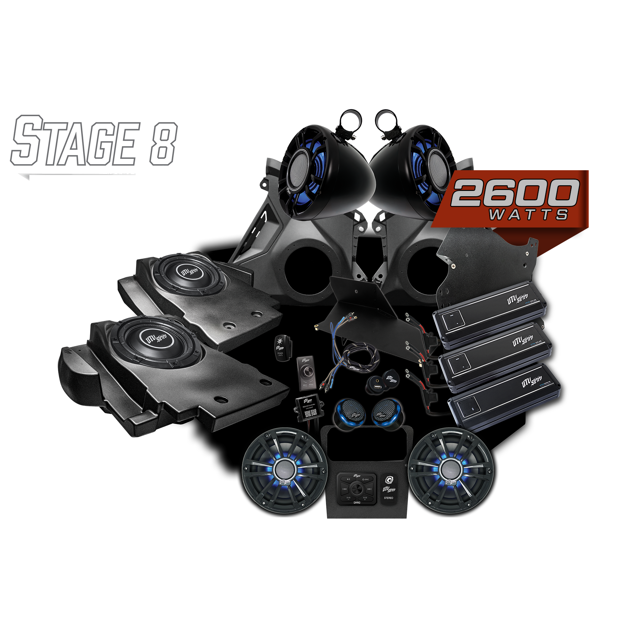 Can-Am® Maverick R Signature Series Stage 8 Stereo Kit | UTVS-R-S8-S