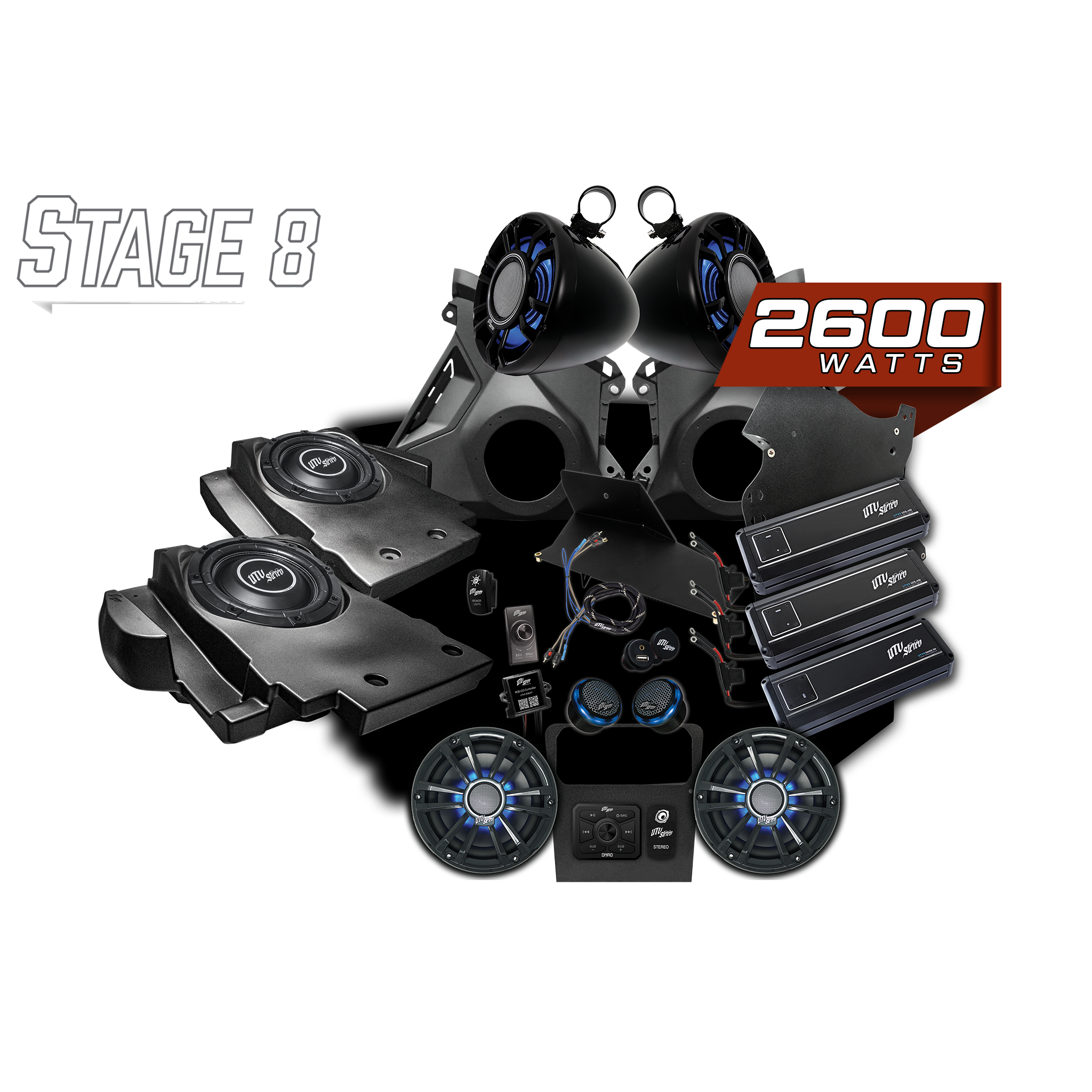 Can-Am® Maverick R Signature Series Stage 8 Stereo Kit | UTVS-R-S8-S