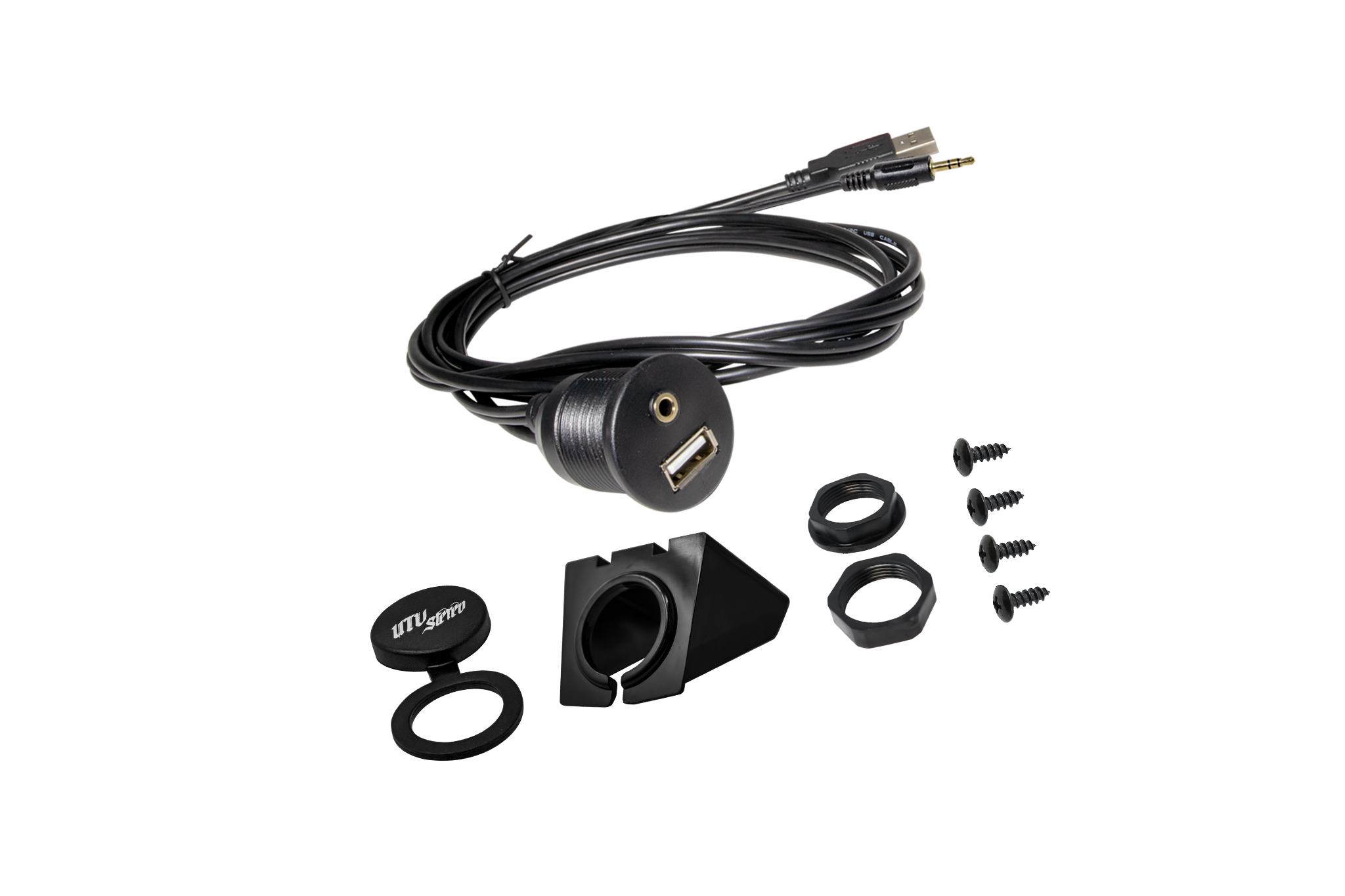 USB & Auxiliary Flush Mount Adapter for Source Units | UTVS-USB/AUX-FLMT