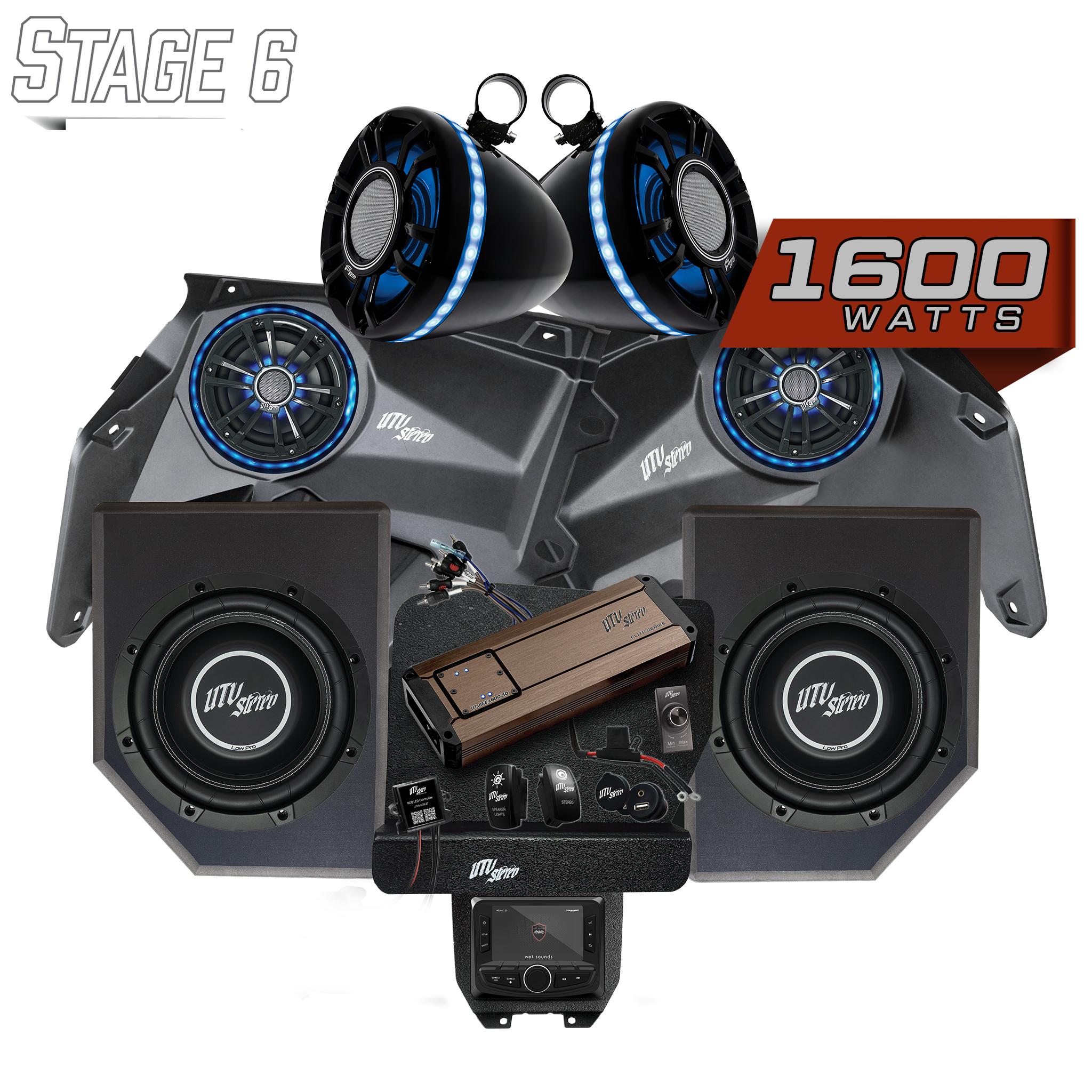 Can-Am® X3 Elite Series Stage 6 Stereo Kit | UTVS-X3-S6-E