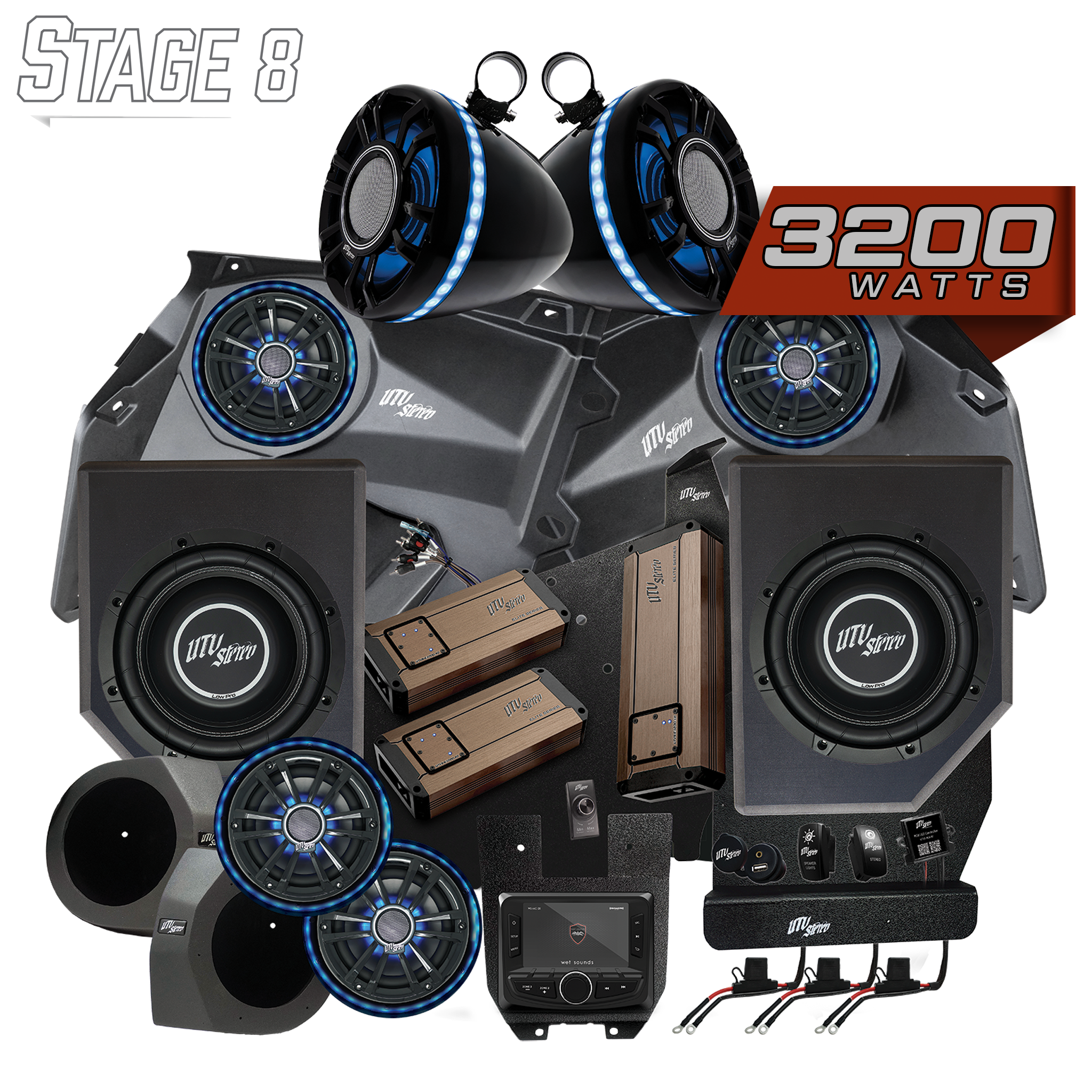 Can-Am® X3 Elite Series Stage 8 Stereo Kit | UTVS-X3-S8-E