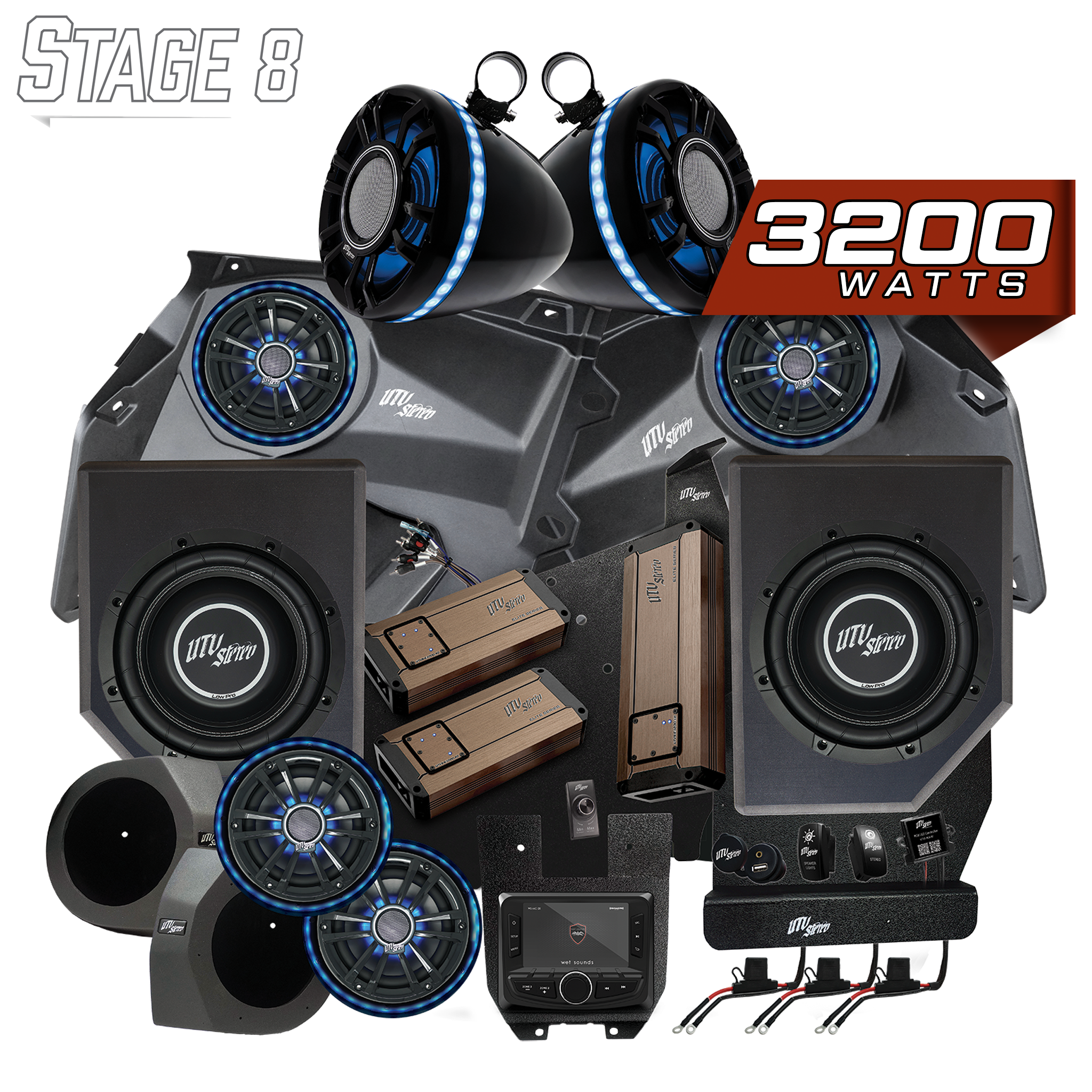 Can-Am® X3 Elite Series Stage 8 Stereo Kit | UTVS-X3-S8-E