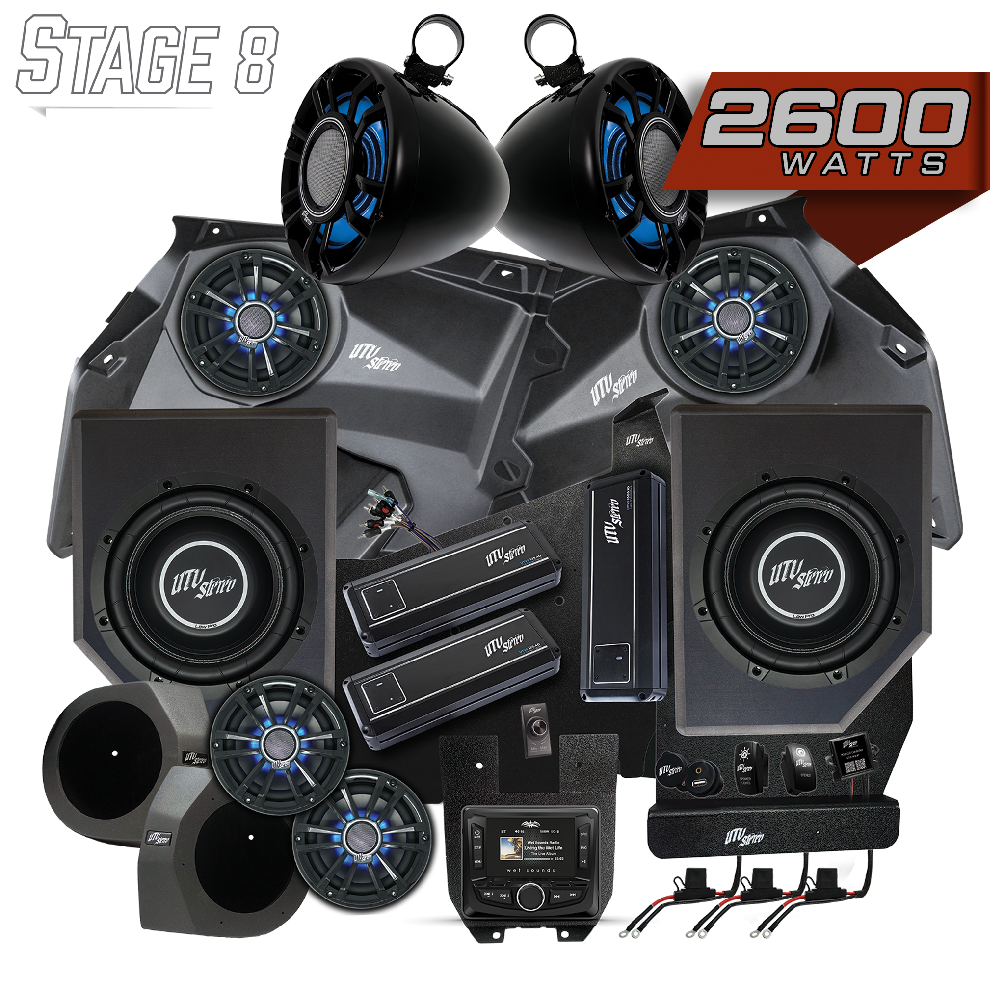 Can-Am® X3 Signature Series Stage 8 Stereo Kit | UTVS-X3-S8-S