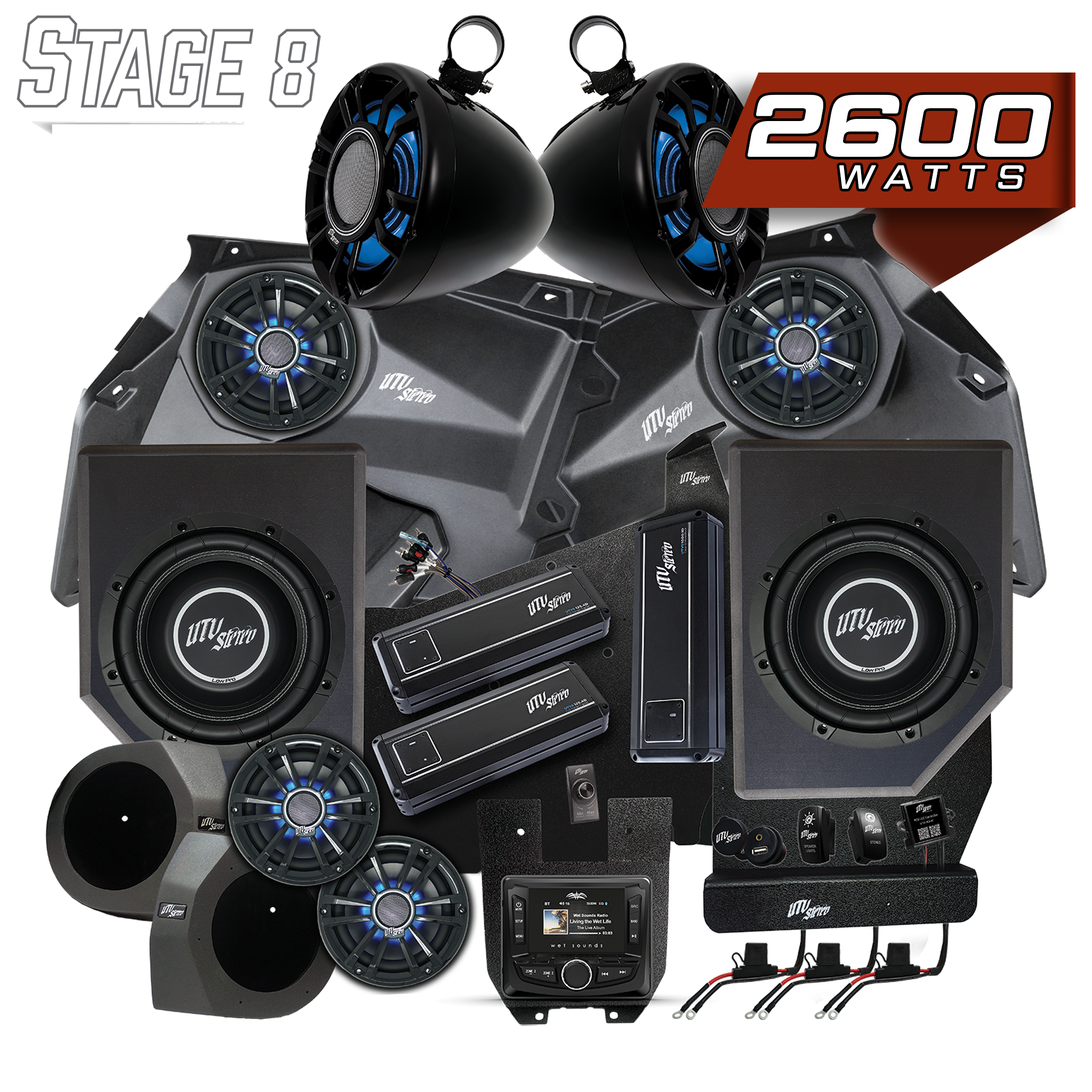 Can-Am® X3 Signature Series Stage 8 Stereo Kit | UTVS-X3-S8-S