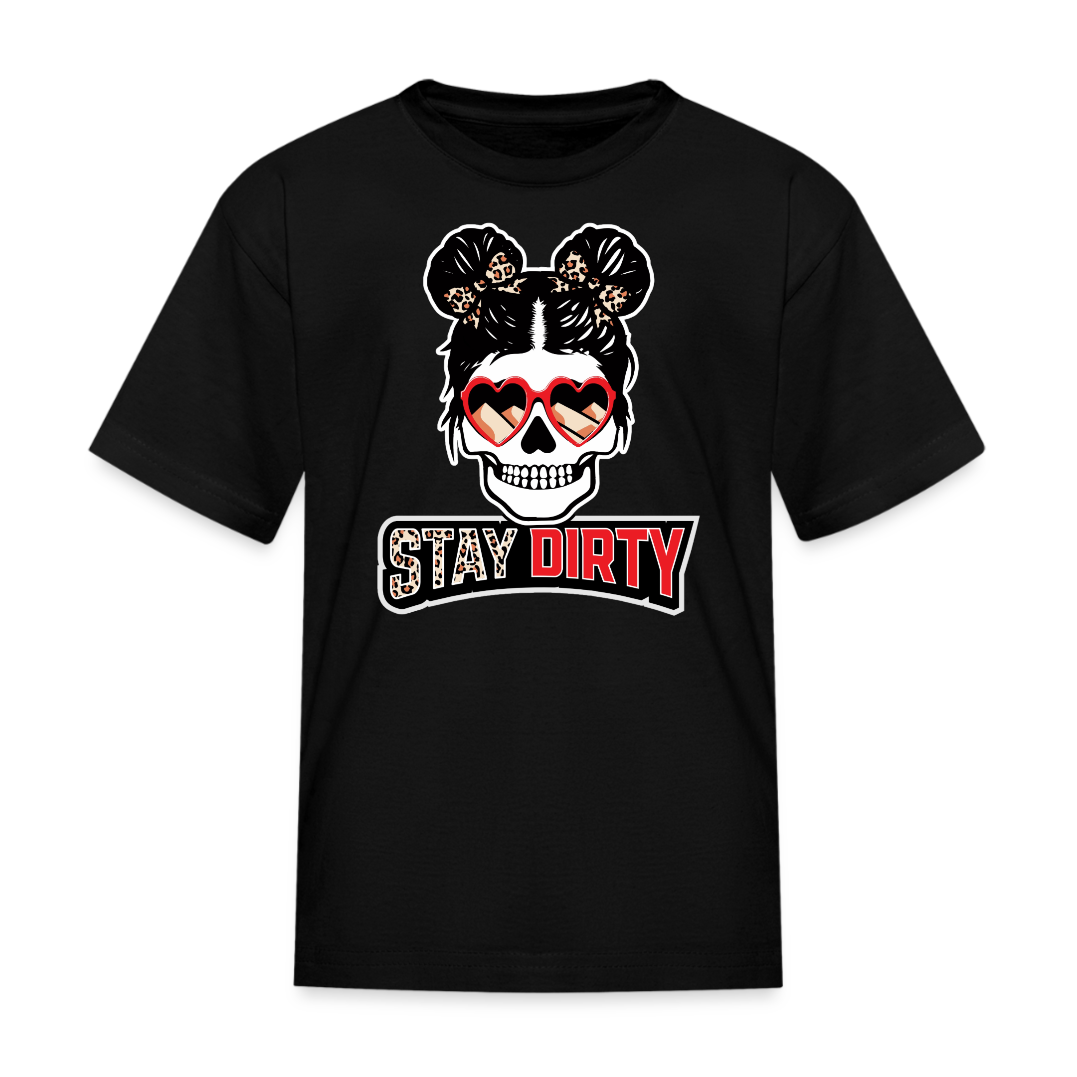 Girls Skull - Stay Dirty - Toddler & Youth Shirt
