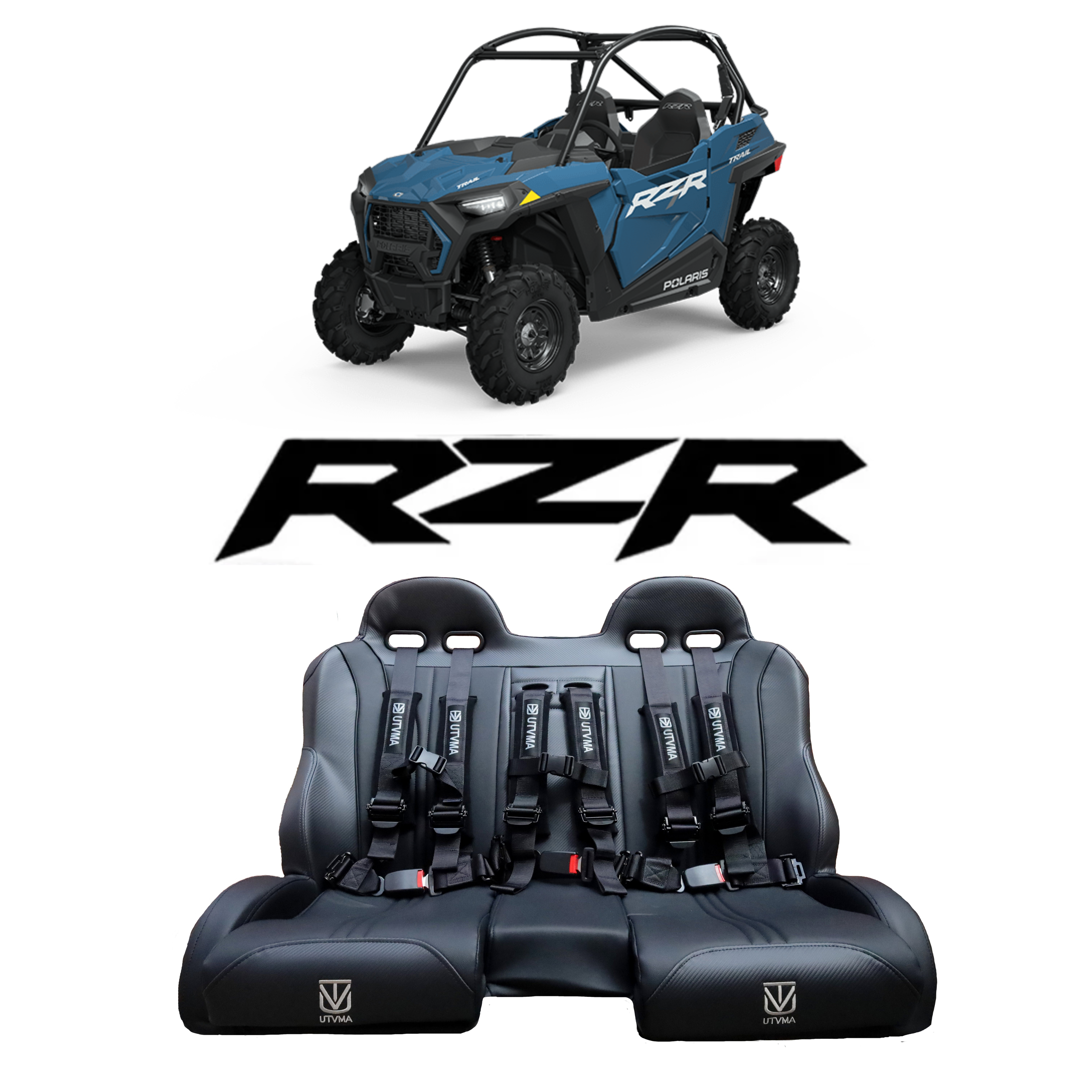 RZR Trail Front Bench Seat W Harnesses (2021-2025)