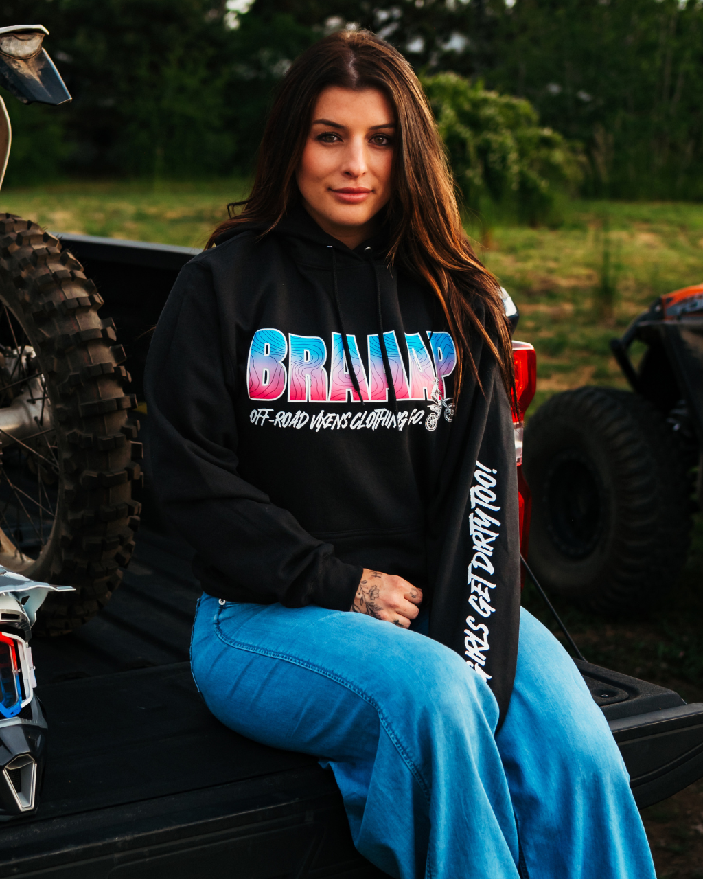 Braaapiness Pullover Hoodie - Dirt Bike