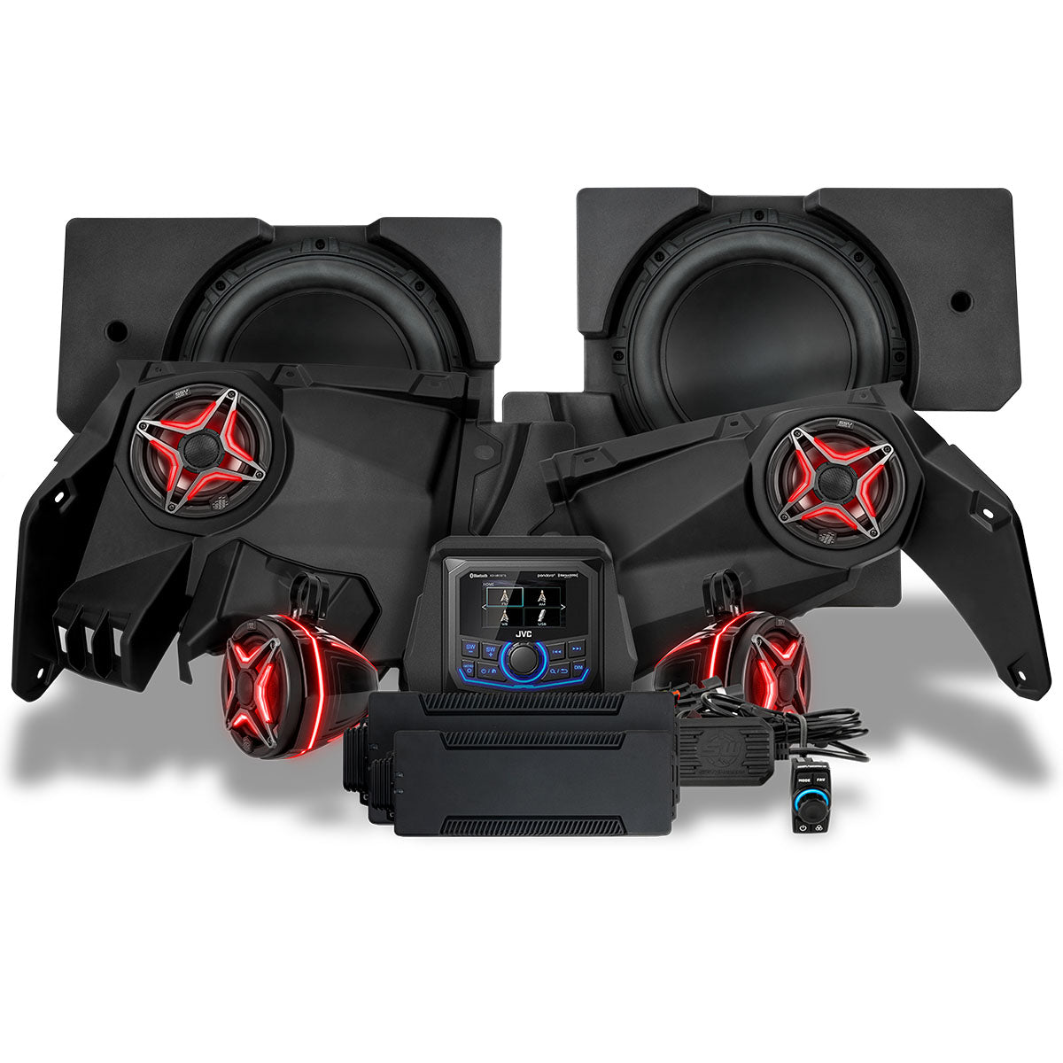 2017-2025 Can-Am® X3, Phase-5 V-Spec 6-Speaker 1650watt System w/JVC