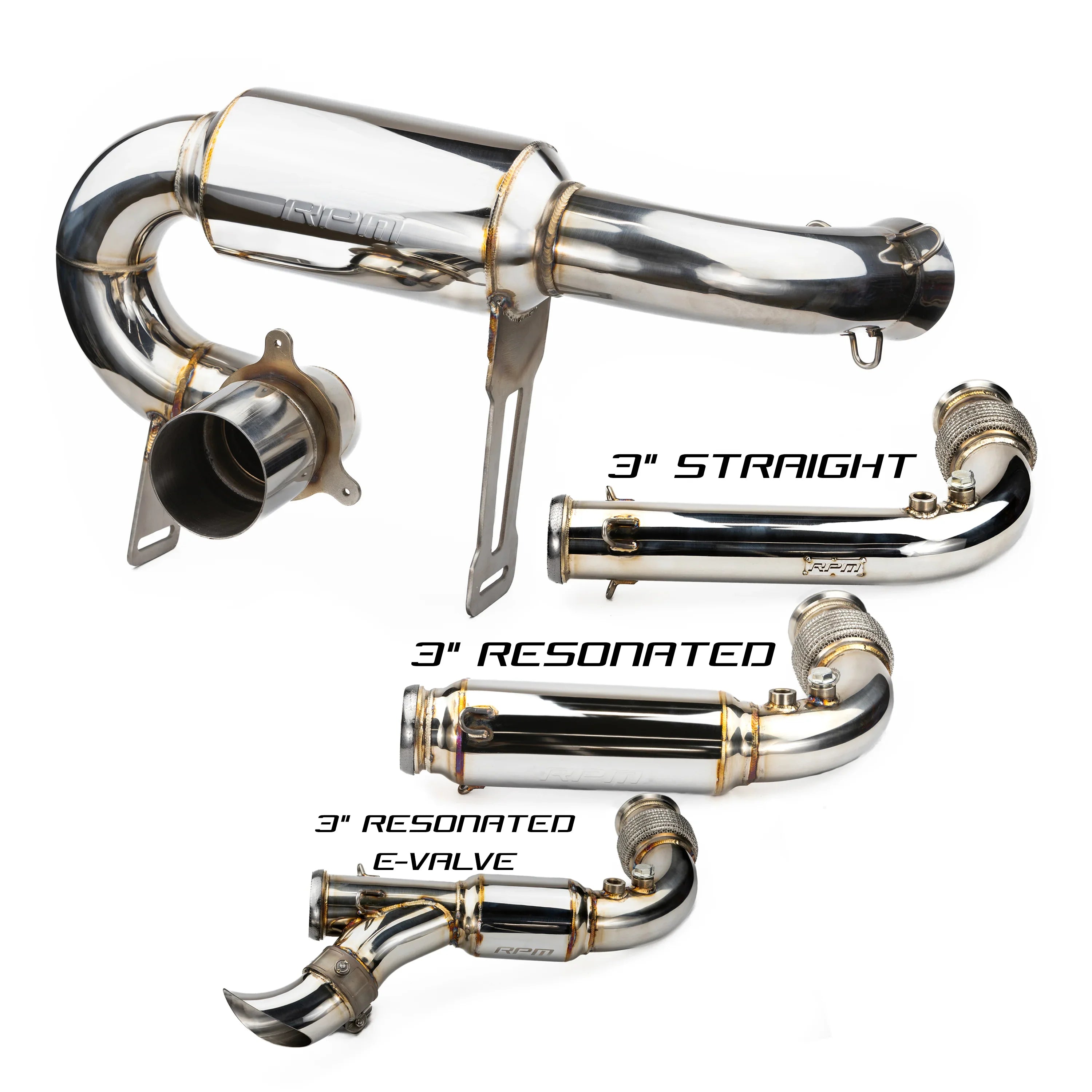 RPM X3 FULL 3" Exhaust Monster Core Muffler & Mid Pipe Can Am Maverick X3 Turbo, R, & RR 2017-2025