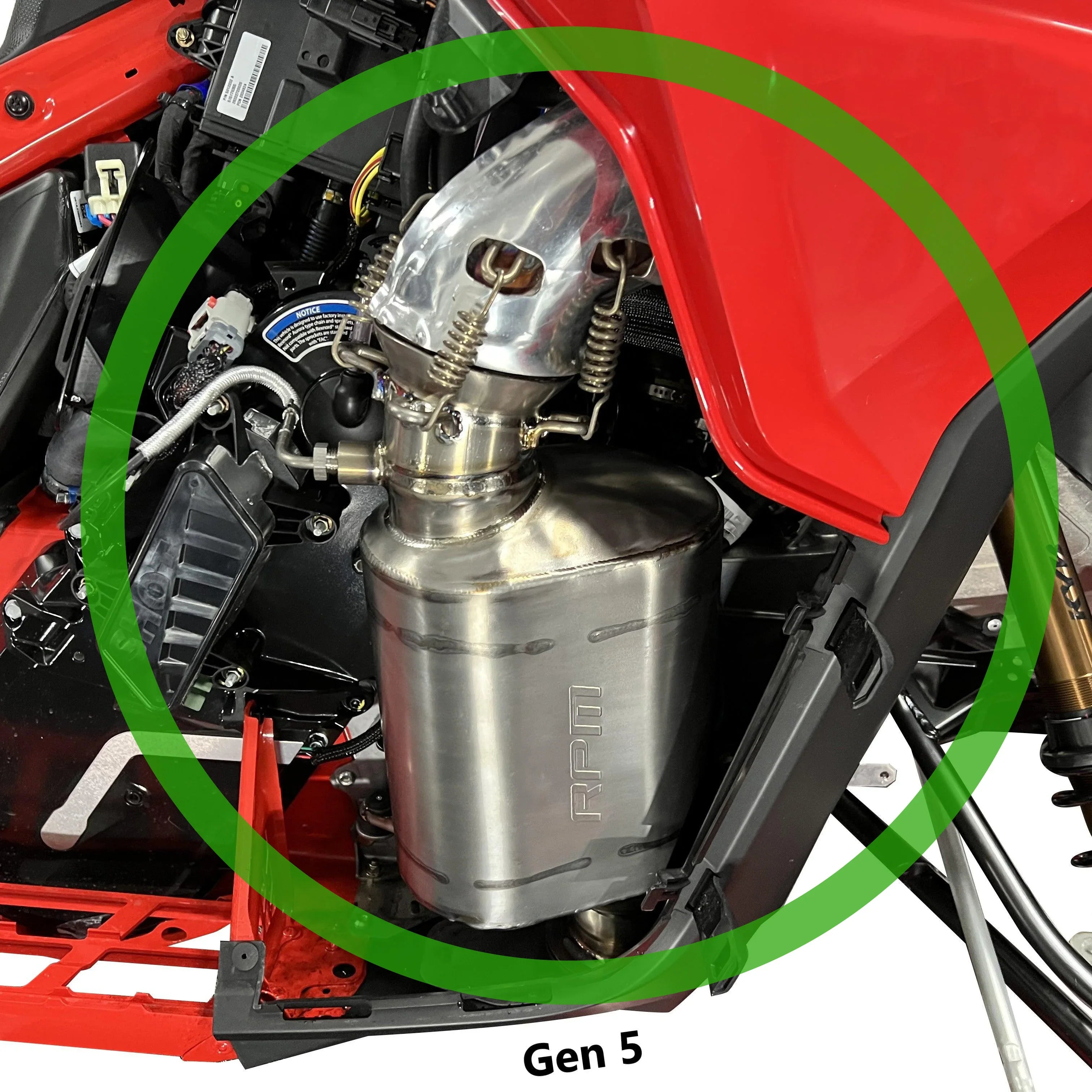 RPM Gen 5 2023-2025 Ski-Doo / Lynx 850 Turbo Q-Muf Chambered Titanium Muffler