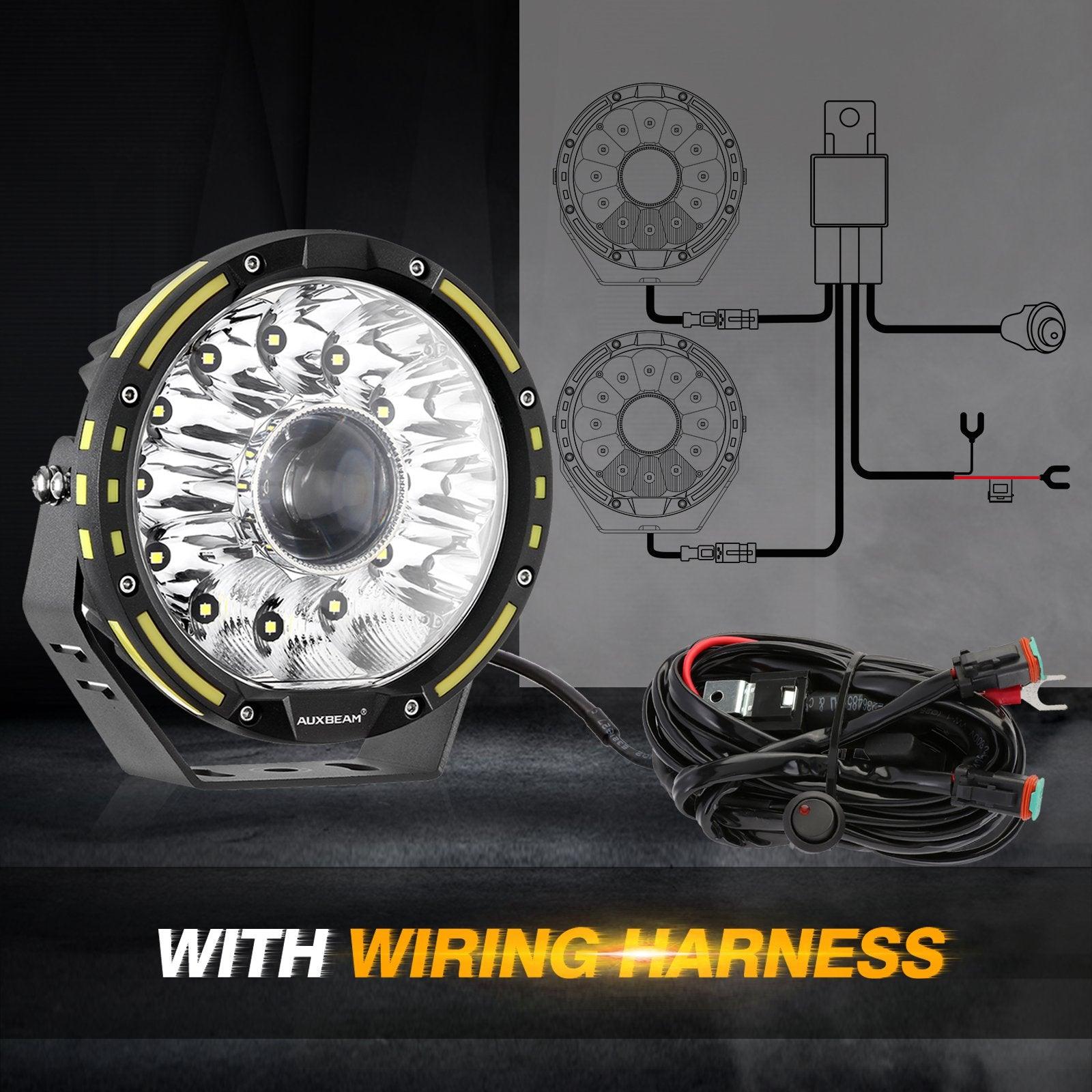 360 PRO Series 7 INCH/9 INCH 360-PRO Series Offroad LED Driving Lights+Amber/Black Covers(Optional)