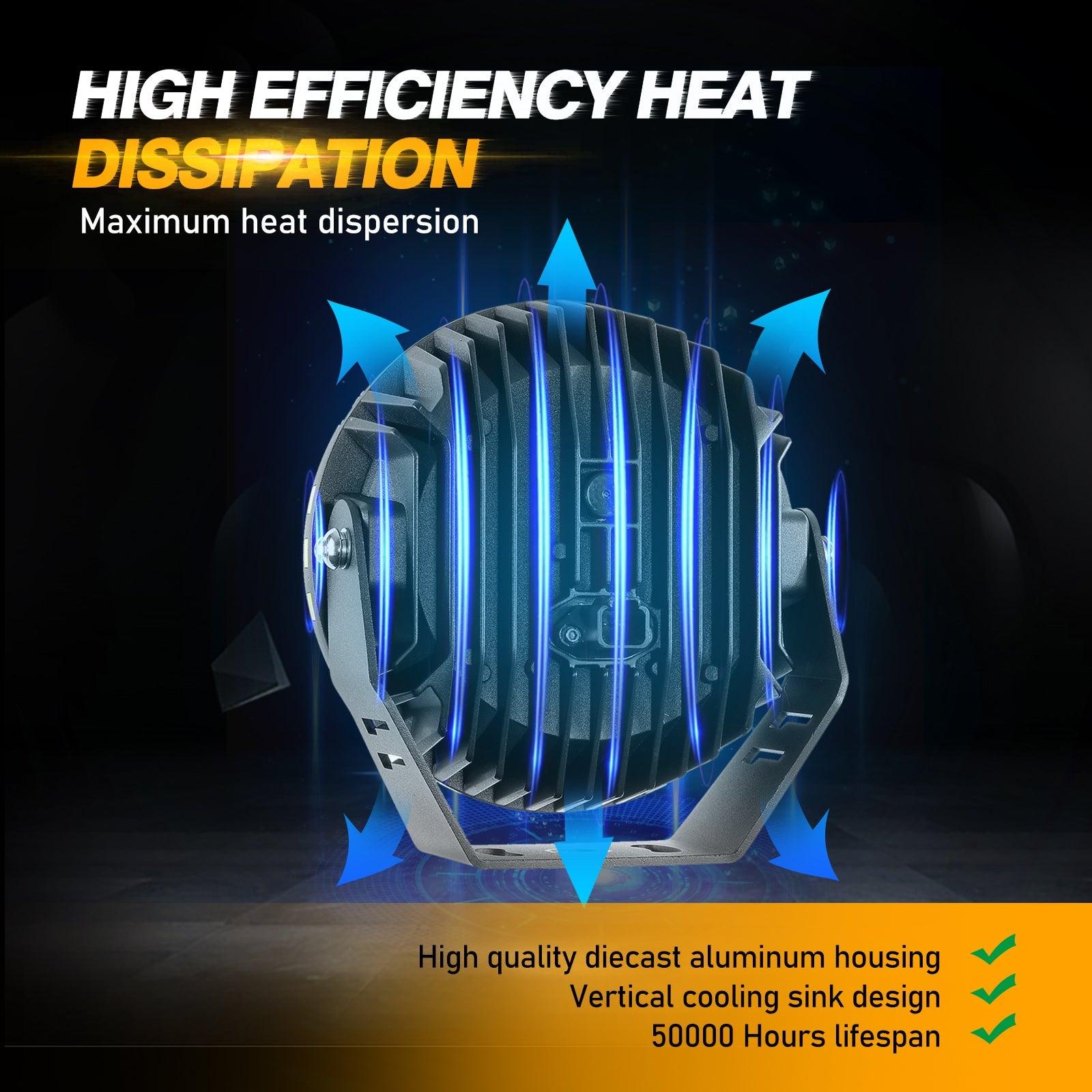 (2pcs/4pcs set) 7 Inch 230W 33332LM 360-PRO Series Custom Lens Offroad LED Driving Lights for 2008 Chevy Silverado 1500 Chevy Silverado 2500 3500