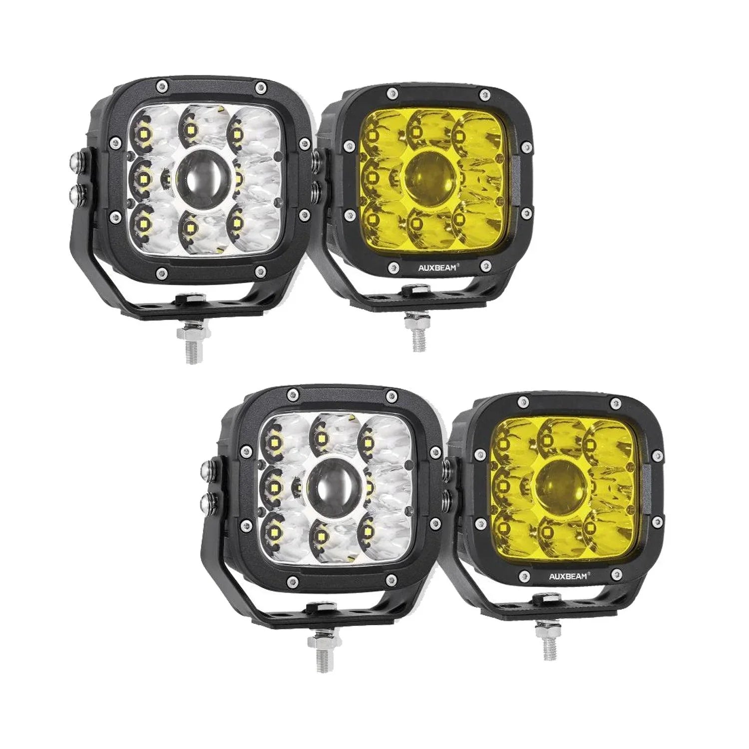 5 Inch 110W White/Amber Spot Light LED Driving Lights for Dodge Ram 1500/2500/3500