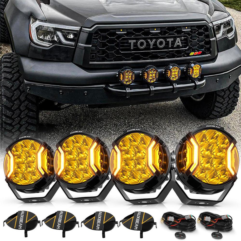 V-ULTRA Series LED Side Shooter Amber/White Pod Lights with Amber DRL