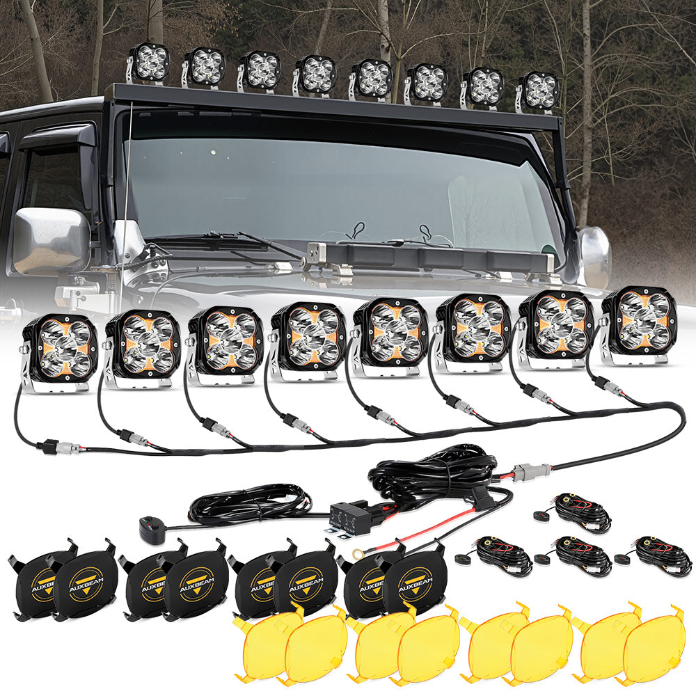 XP-ULTRA Series 4.5 Inch Spot Beam LED Pod Lights Off Road Lights with Amber Backlight