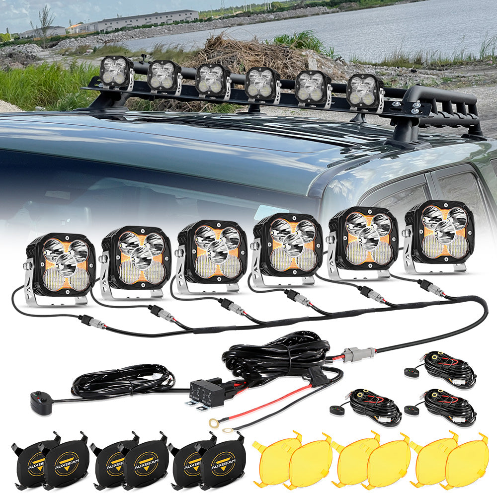 XP-ULTRA Series 4.5 Inch LED Pod Lights Off Road Lights with Amber Backlight