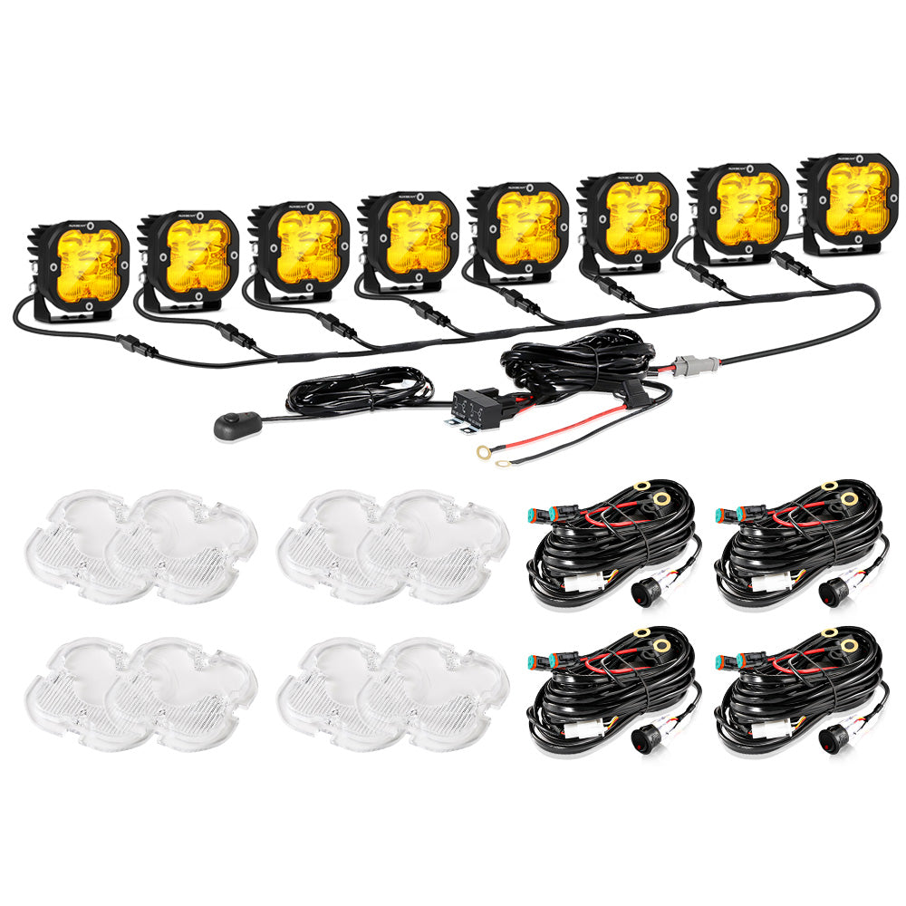 XP-ULTRA Series 3 Inch 80W 9600LM LED Pods Lights White&Amber