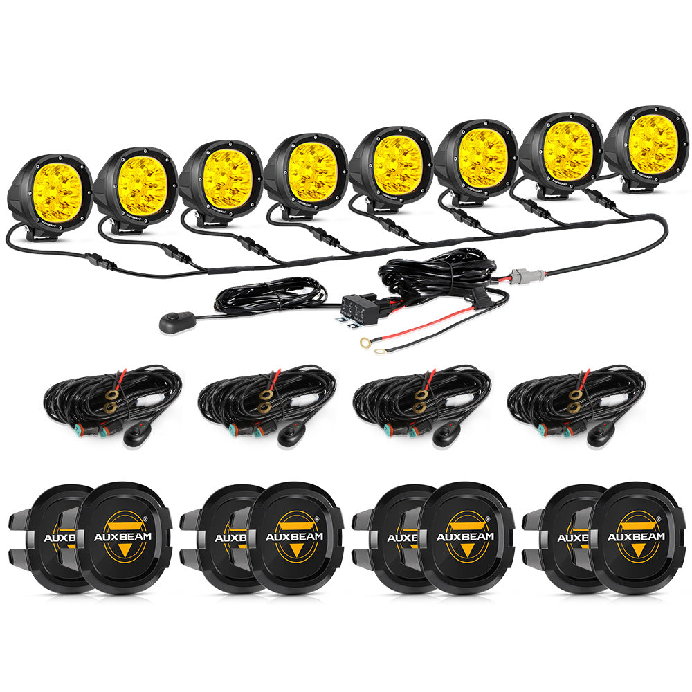 P4 Series | 4 Inch 90W Round LED Driving Lights Spot Amber Pod Lights