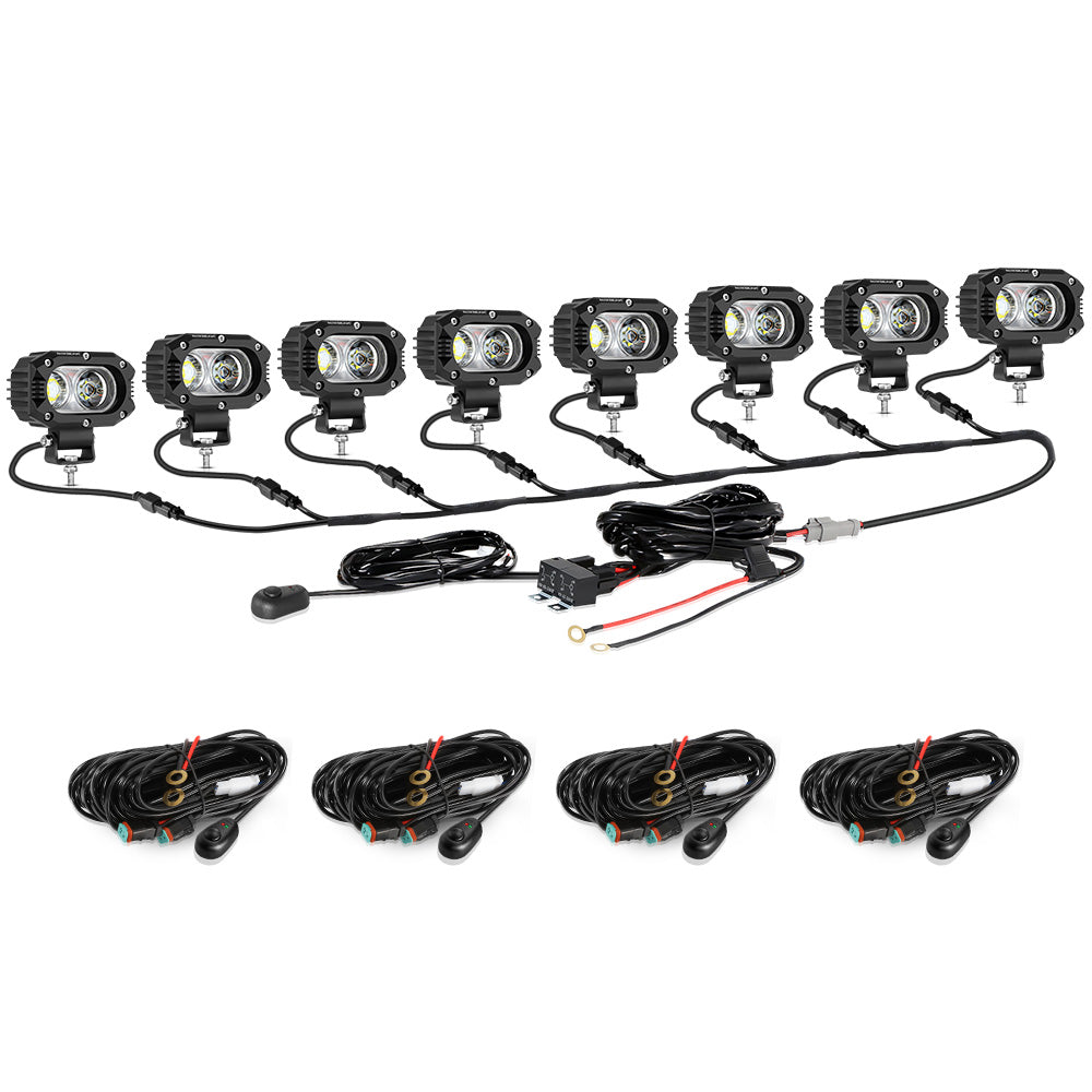 R4 Series | 4 Inch 60W Flood Beam LED Pods Light White Driving Light