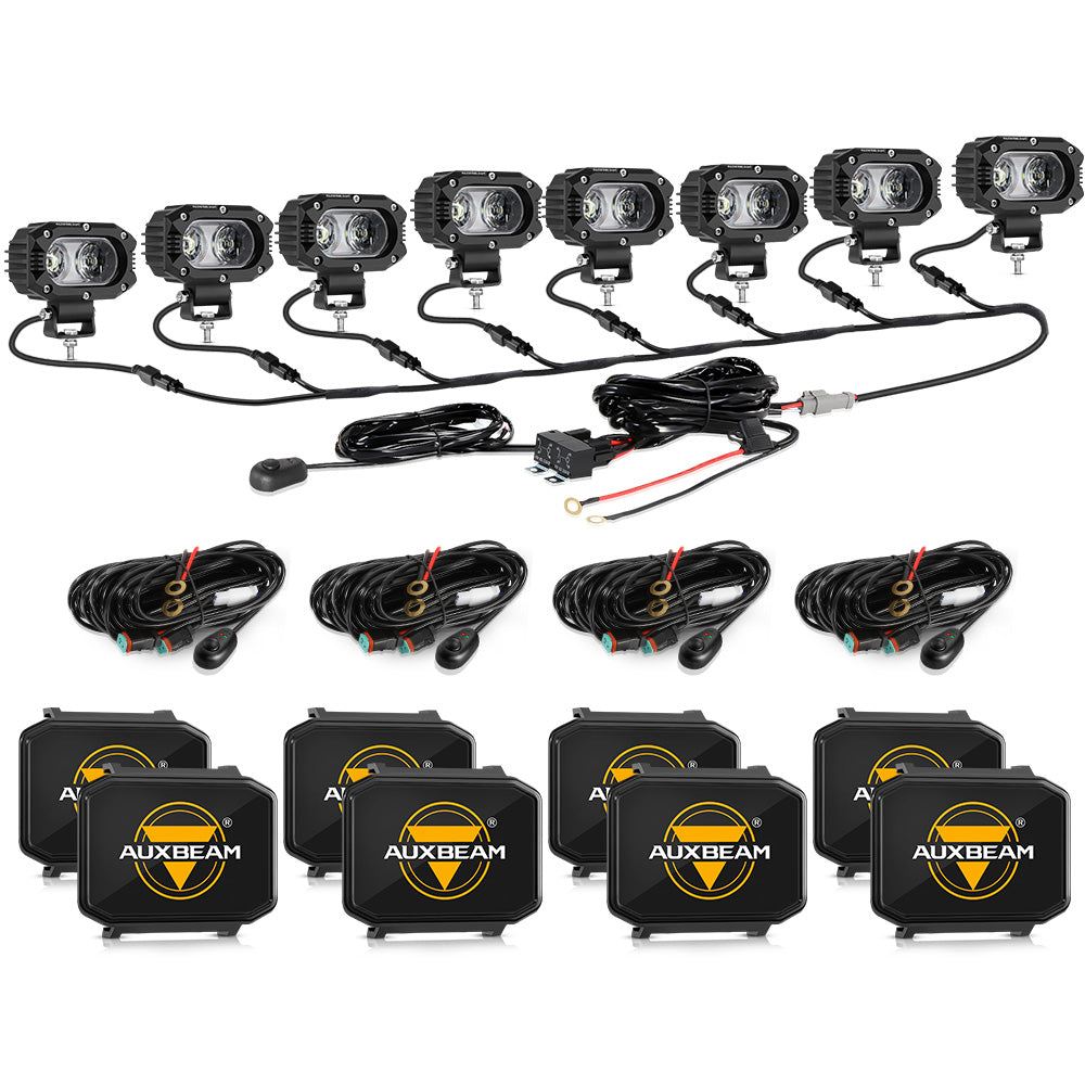 R4 Series | 4 Inch 60W Corrugated Lens 120° Wide Beam LED Pods Lights