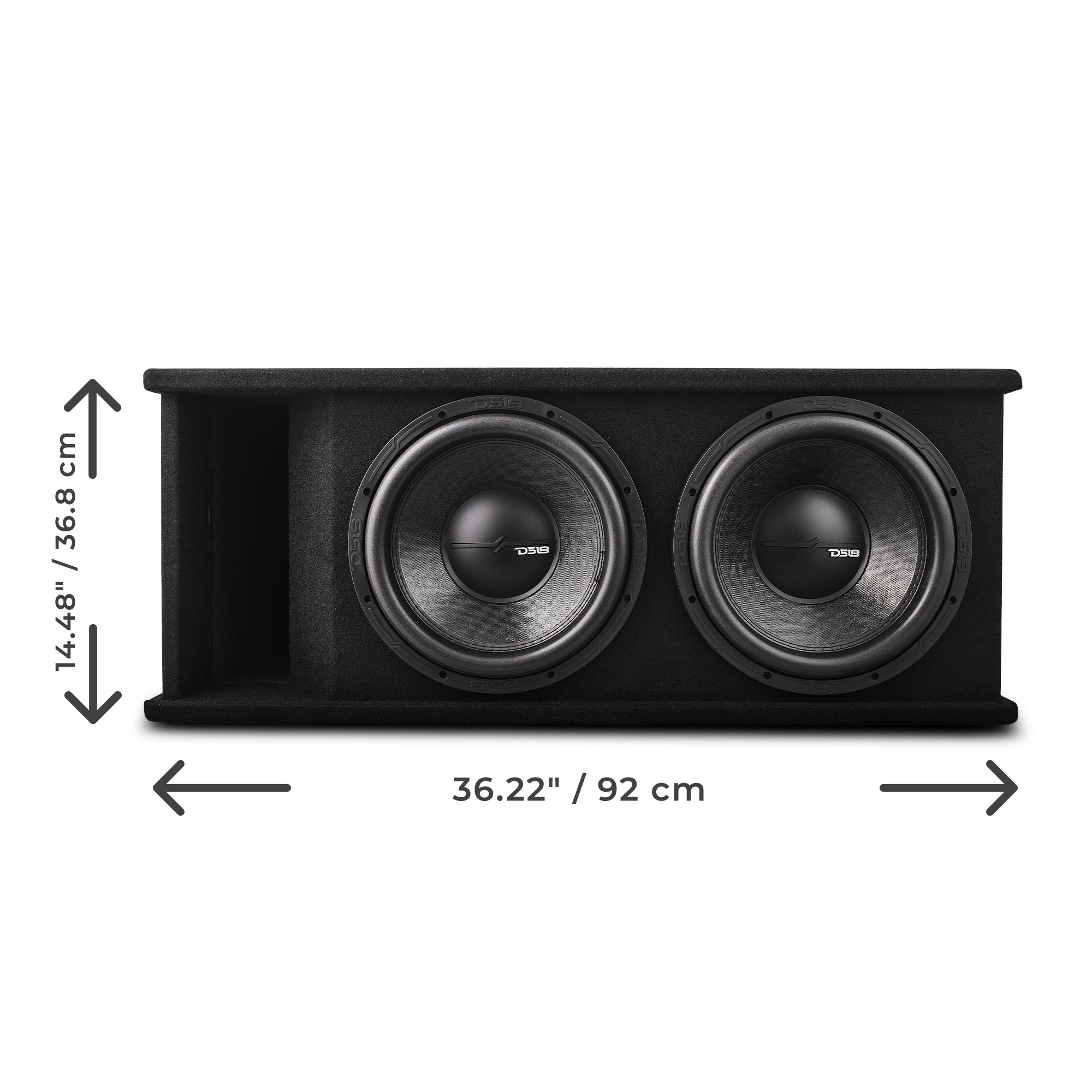 Dual 12" Loaded Subwoofer Ported Enclosure With ZR12.4D 1500 Watts Rms