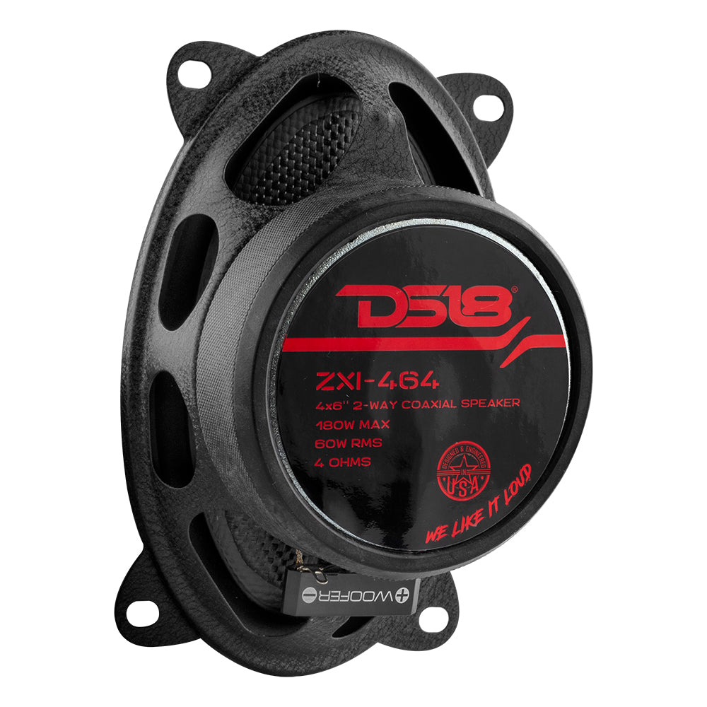 ZXI 4x6" 2-Way Coaxial Speakers with Kevlar Cone 60 Watts Rms 4-Ohm