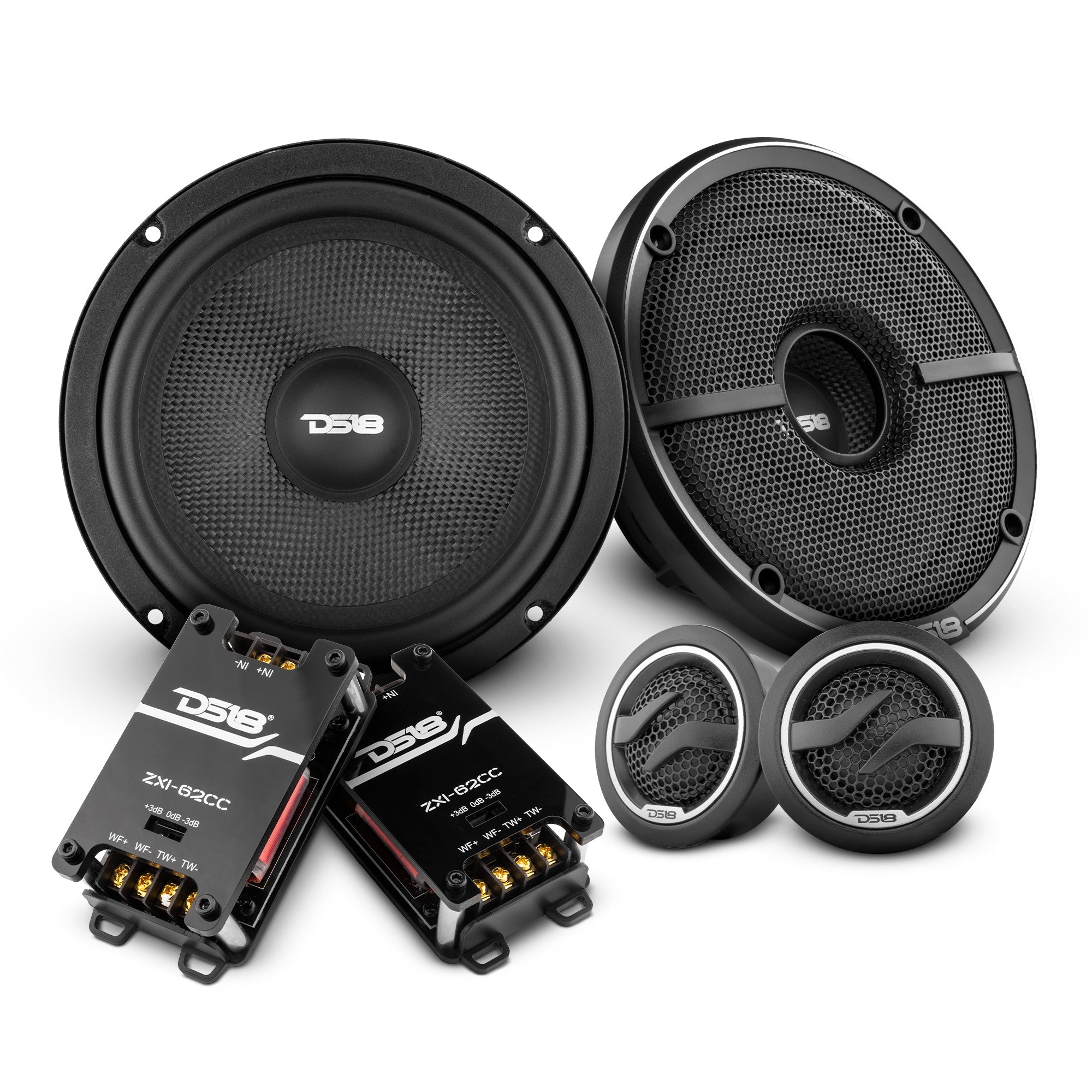 DS18 2006-2020 Honda Civic Front and Back Doors Sedan Speakers Better Upgrade/Replacement Package 1600 Watts