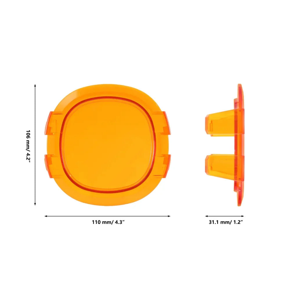 P4 Series 4 Inch Round LED Pod Lights Dark Amber Cover Light Shield Cover