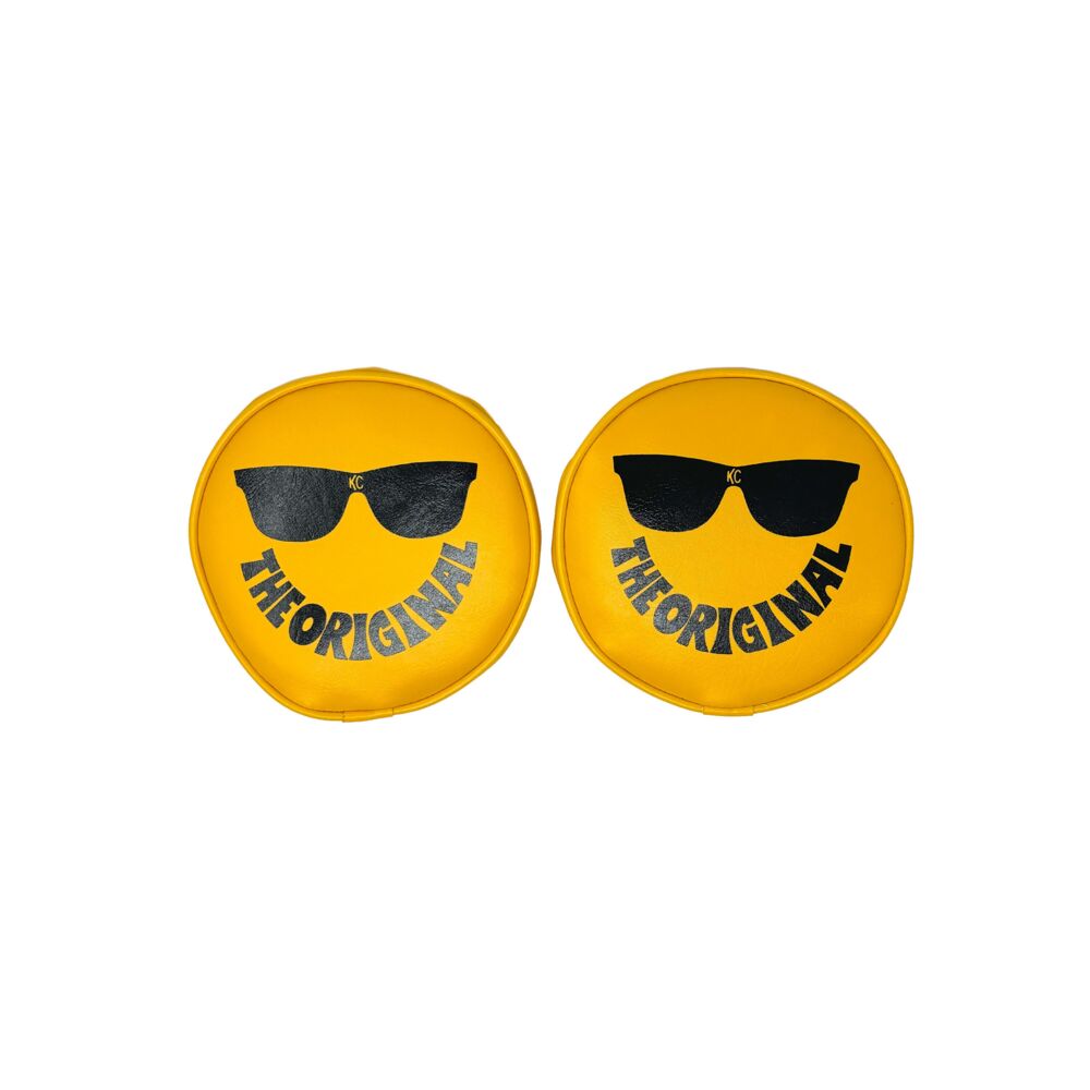 Cover; Retro 6" Vinyl Yellow w/ "THE ORIGINAL" Smiley Sunglasses (pr) - # 5205