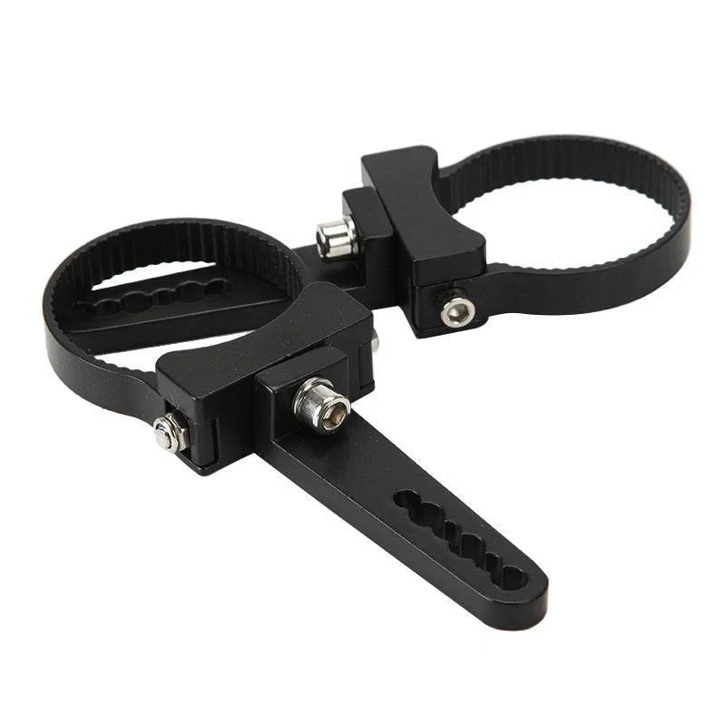 4 inch Classic-SM Series Dual Row LED Pod Lights Flood Beam & 2.5 Inch Bull Bar Roll Cage Clamps Mounting Brackets Combo for Jeep Off-Road SUV ATV UTV Trucks