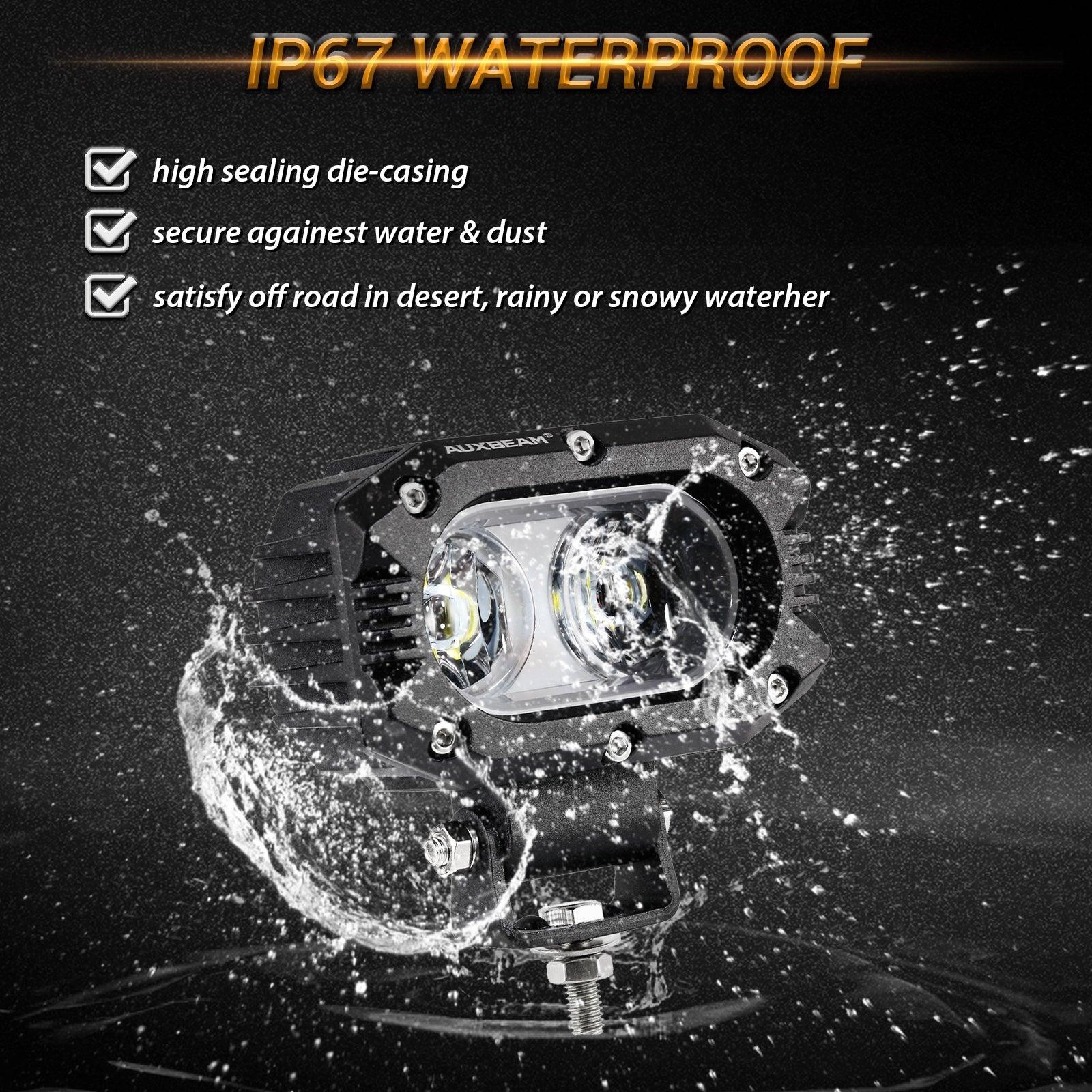 R4 Series | 4 Inch 60W Corrugated Lens 120° Wide Beam LED Pods Lights