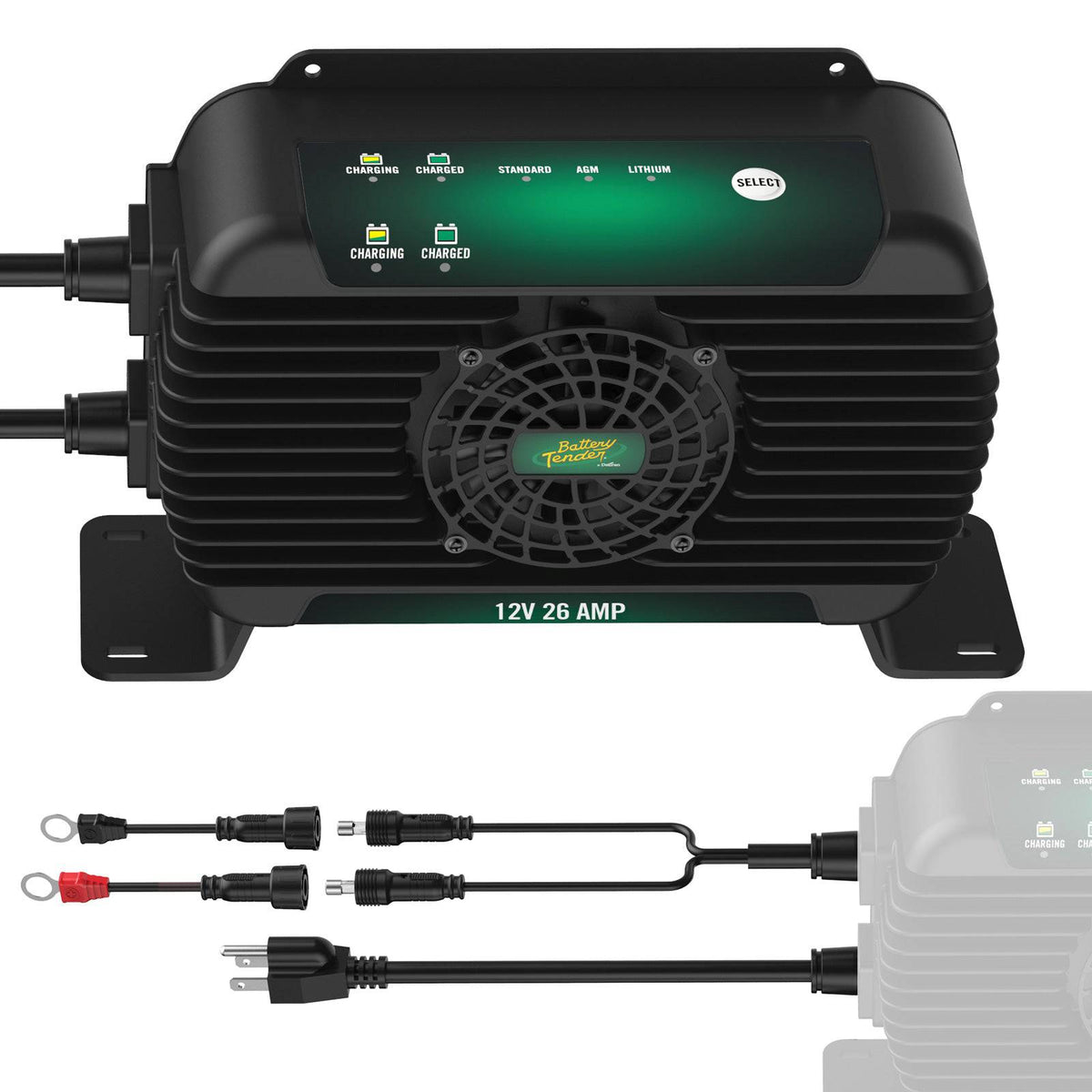 PowerPlus 12V 26 Amp Battery Charger and Maintainer