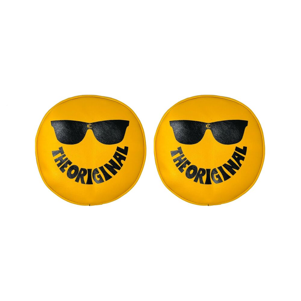 Cover; Retro 8" Vinyl Yellow w/ "THE ORIGINAL" Smiley Sunglasses (pr) - # 5805