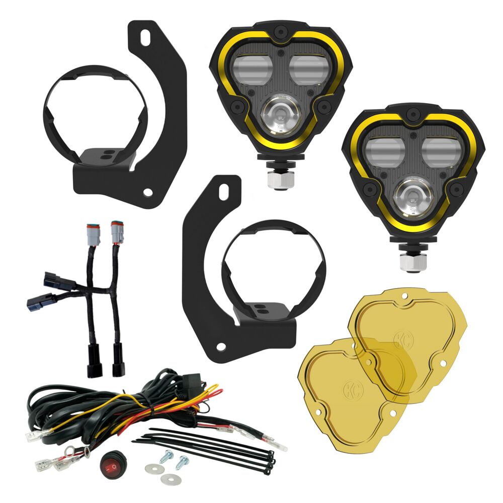FLEX ERA® 3 Dual Mode SAE Fog LED Light Pods - 2-Light Master Kit - Jeep JK/JL/JT Steel Bumpers - # 97149