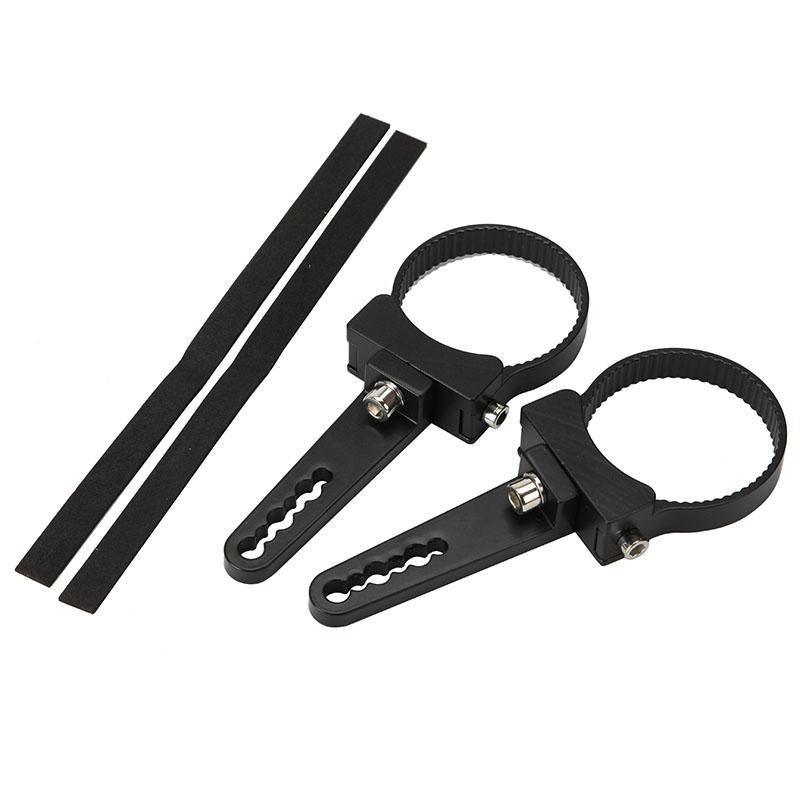 4 inch Classic-SM Series Dual Row LED Pod Lights Flood Beam & 2.5 Inch Bull Bar Roll Cage Clamps Mounting Brackets Combo for Jeep Off-Road SUV ATV UTV Trucks