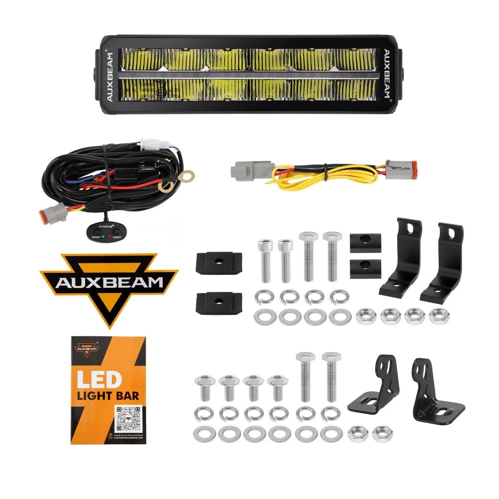 SP-DRL Series 12 Inch 70W 8160LM Dual Row Off Road LED Light Bar With Amber&White DRL