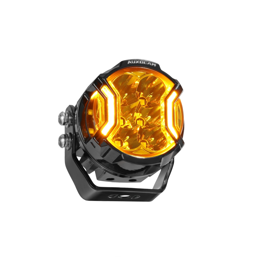 V-ULTRA Series | 3 Inch 108W LED Side Shooter Amber Pod Lights with Amber DRL