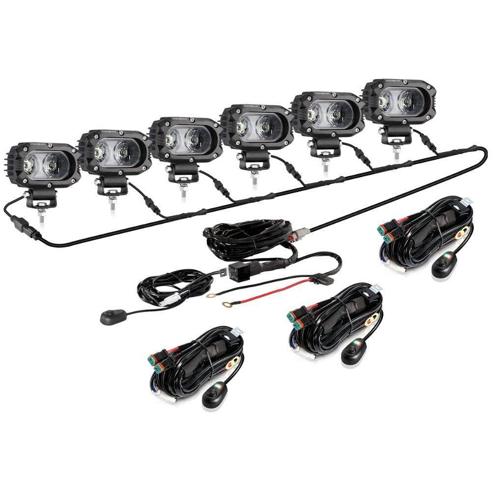 R4 Series | 4 Inch 60W Corrugated Lens 120° Wide Beam LED Pods Lights