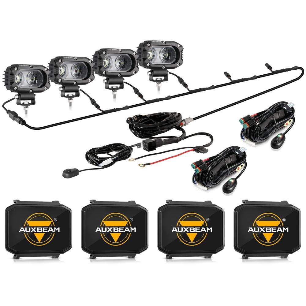 R4 Series | 4 Inch 60W Corrugated Lens 120° Wide Beam LED Pods Lights