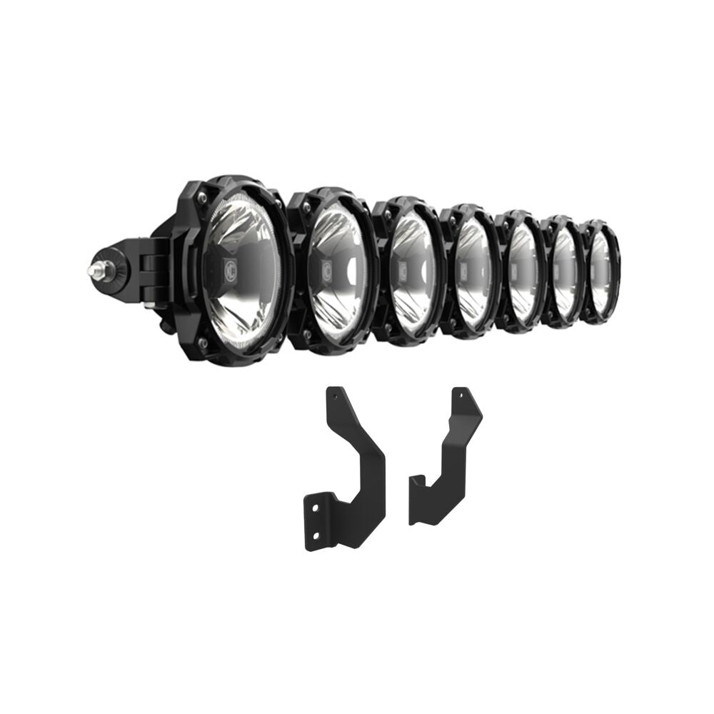 Gravity® LED Pro6 - 7-Light Bar Kit - Front Bumper - GEN4-5 17-24 Ford Super Duty - # 91346