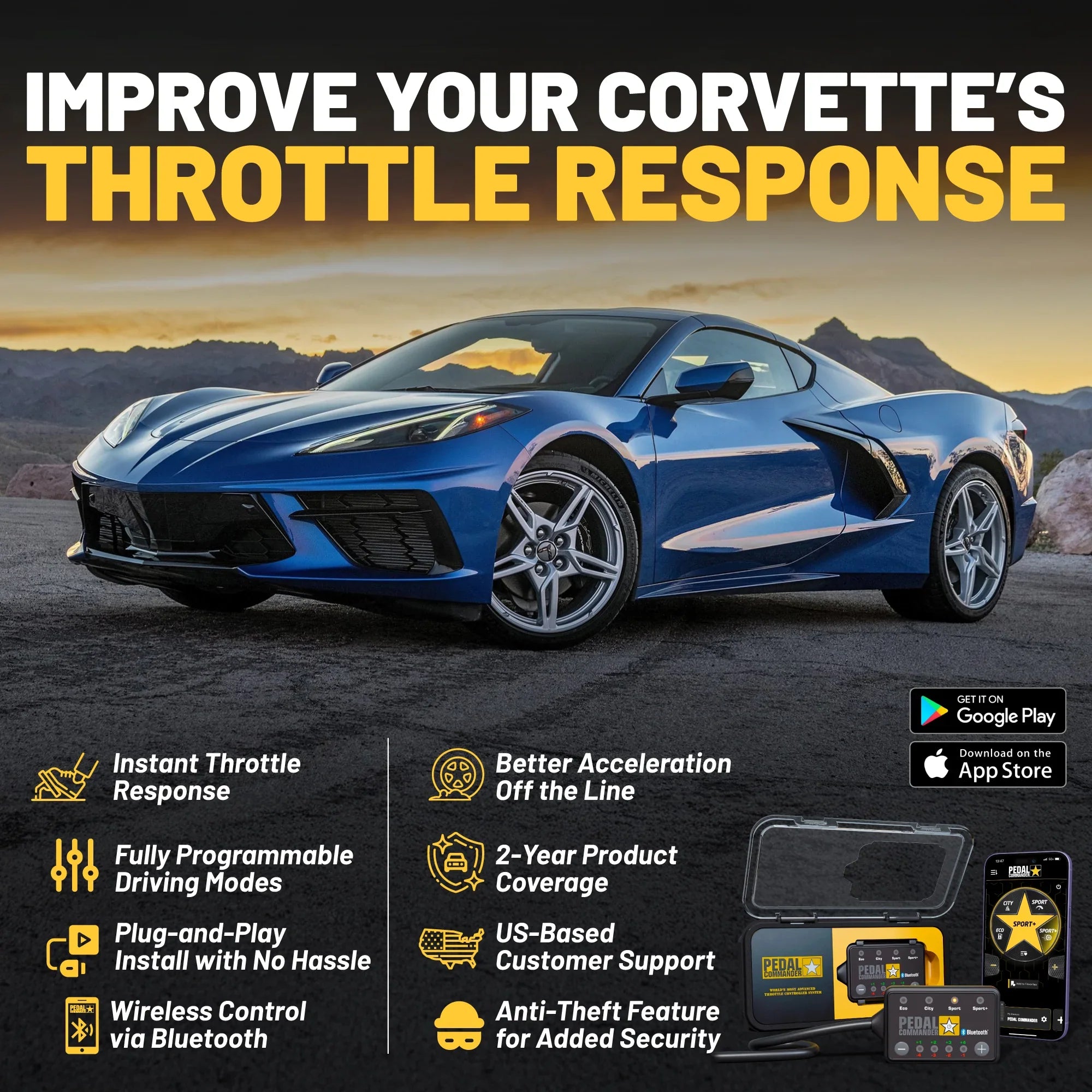 Pedal Commander for Chevrolet Corvette