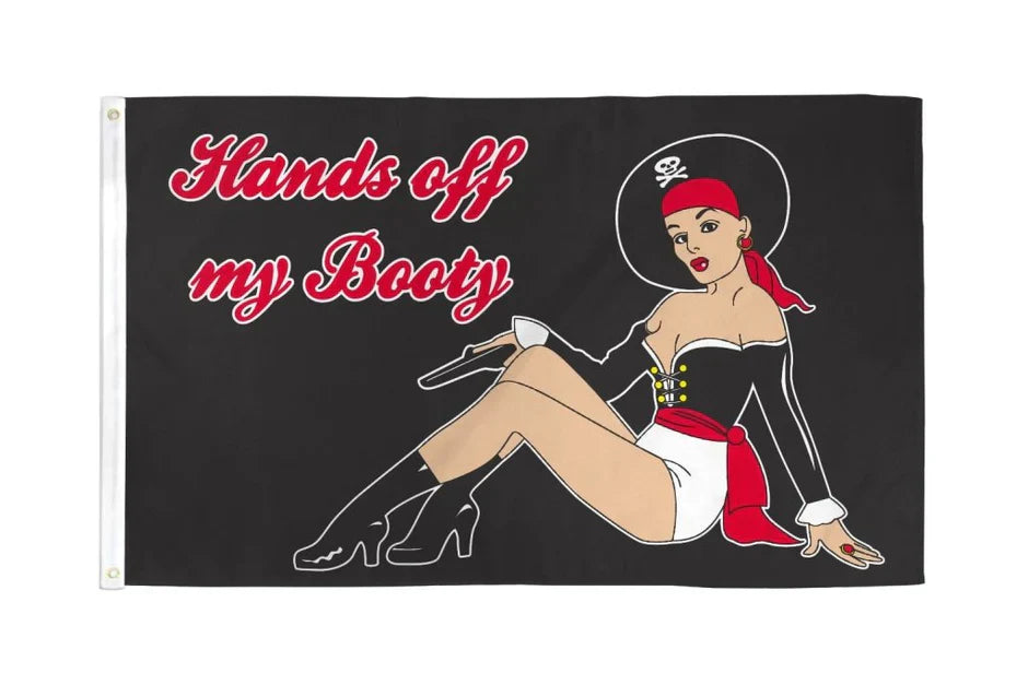 Hands Off My Booty Flag 3x5ft Poly Flag