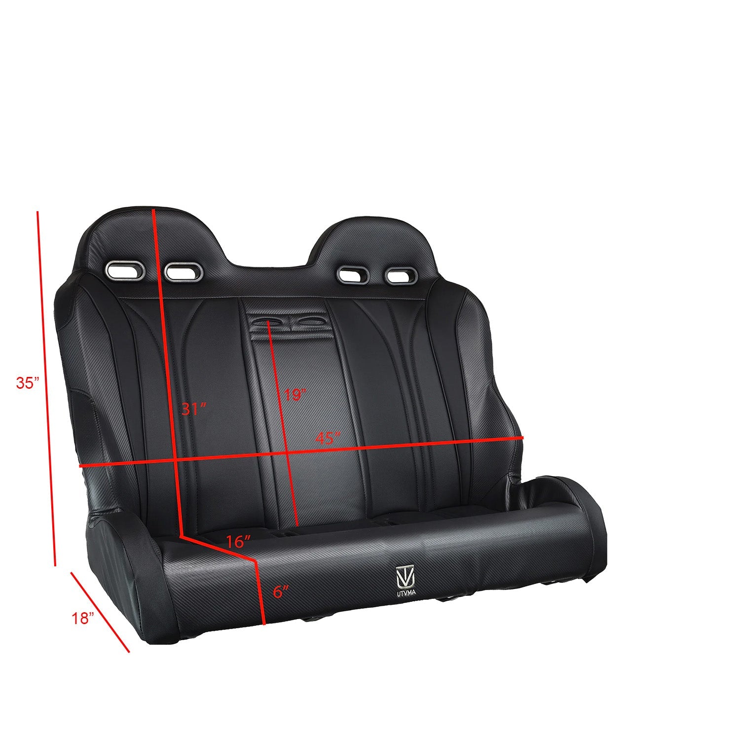 Maverick Sport Max Rear Bench with Harnesses (2019-2025)