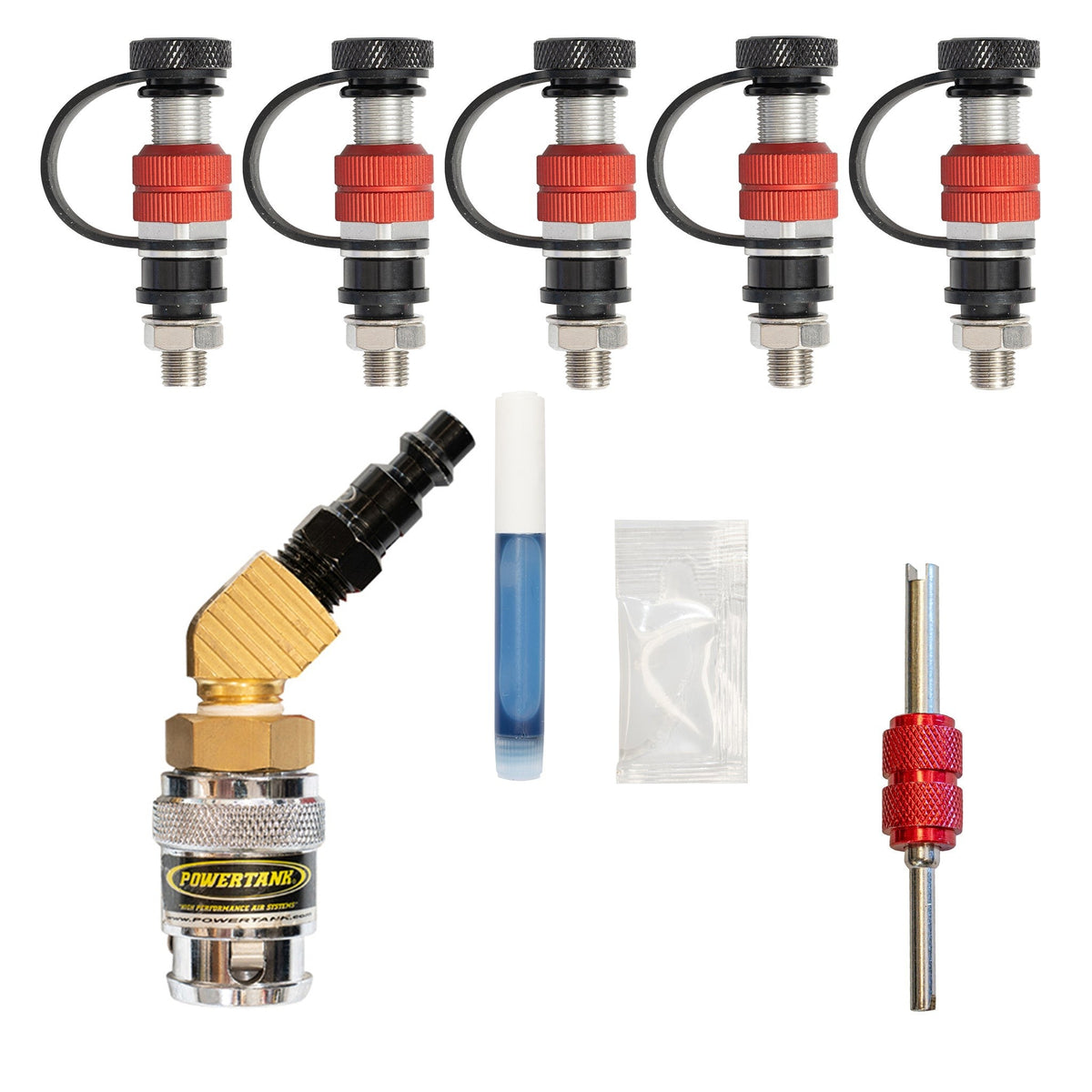 Monster Valve™ Flat2 - Dual Valve stem wheels - 5 pack with Install tools