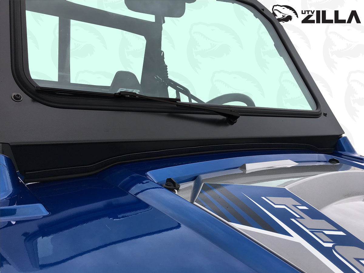 Black RZR 570, 800, XP900 Full Glass Windshield with Wiper