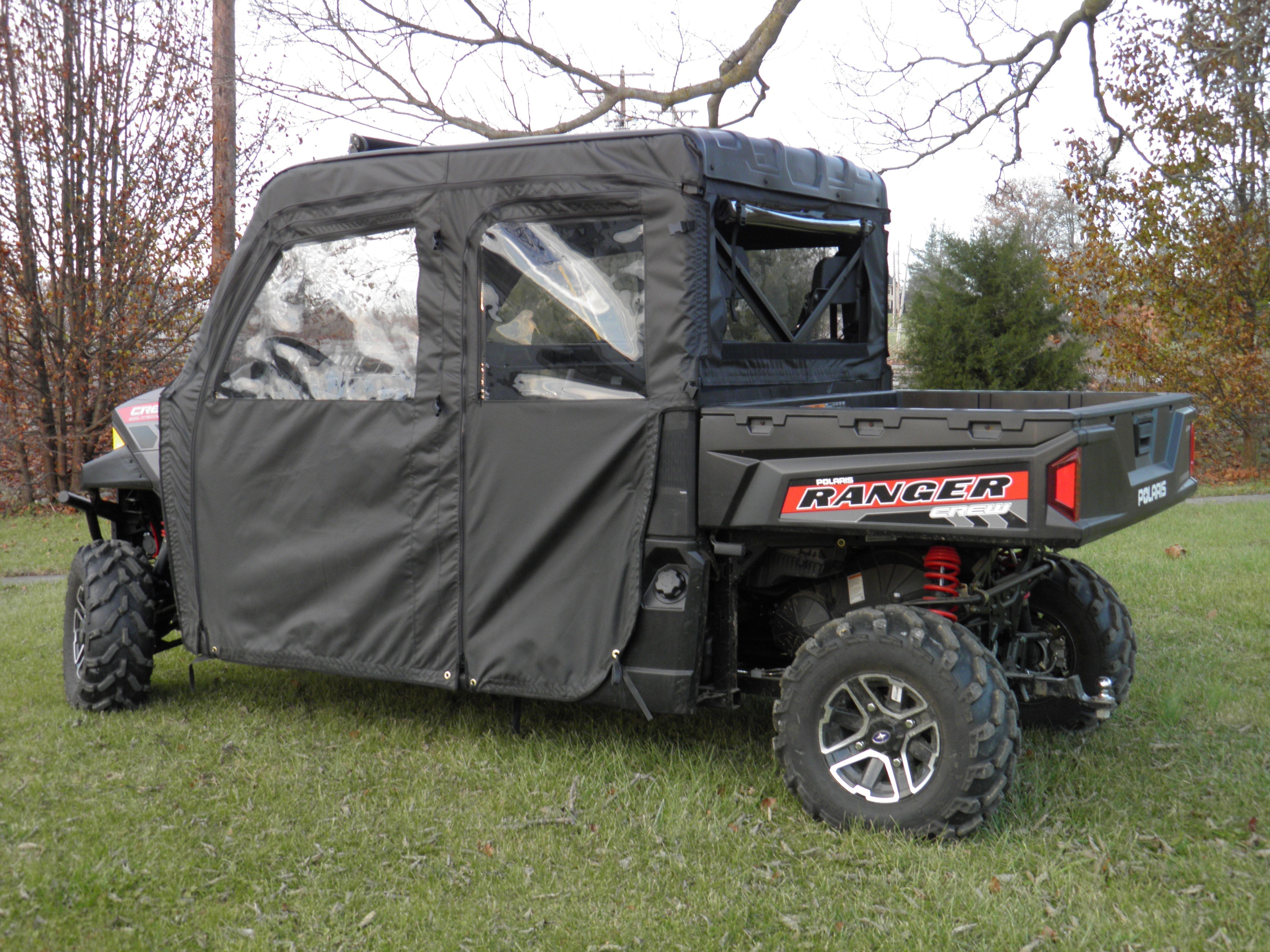Polaris Ranger Crew Mid Size 570 - 4 Passenger - BLACK Door/Rear Window Combo