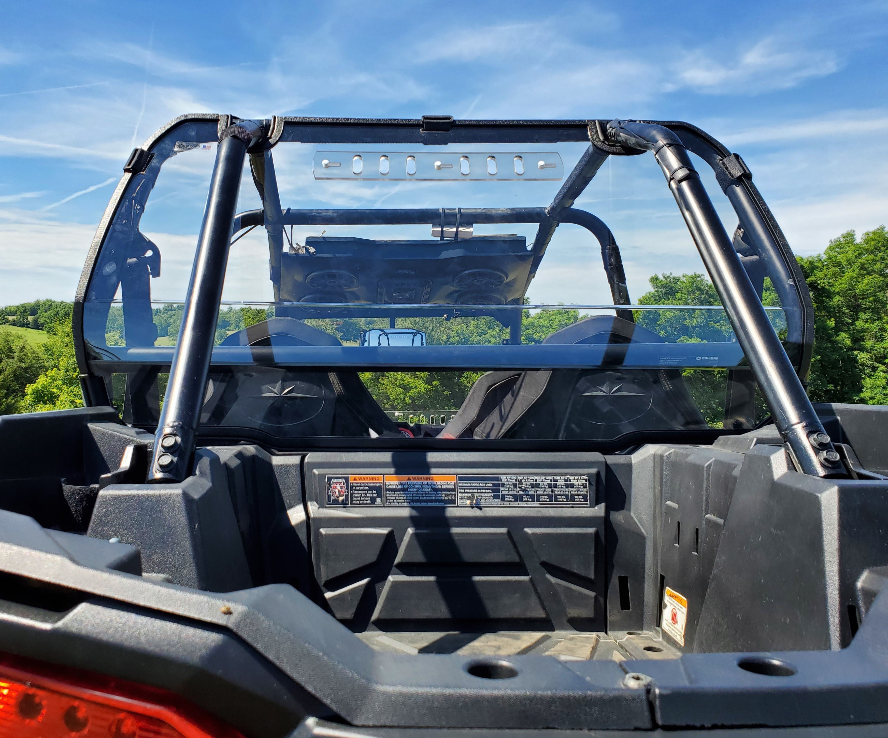 Polaris RZR XP 4 1000/XP 4 Turbo - 1 Pc Lexan Back Panel w/Clamp and Vent Options