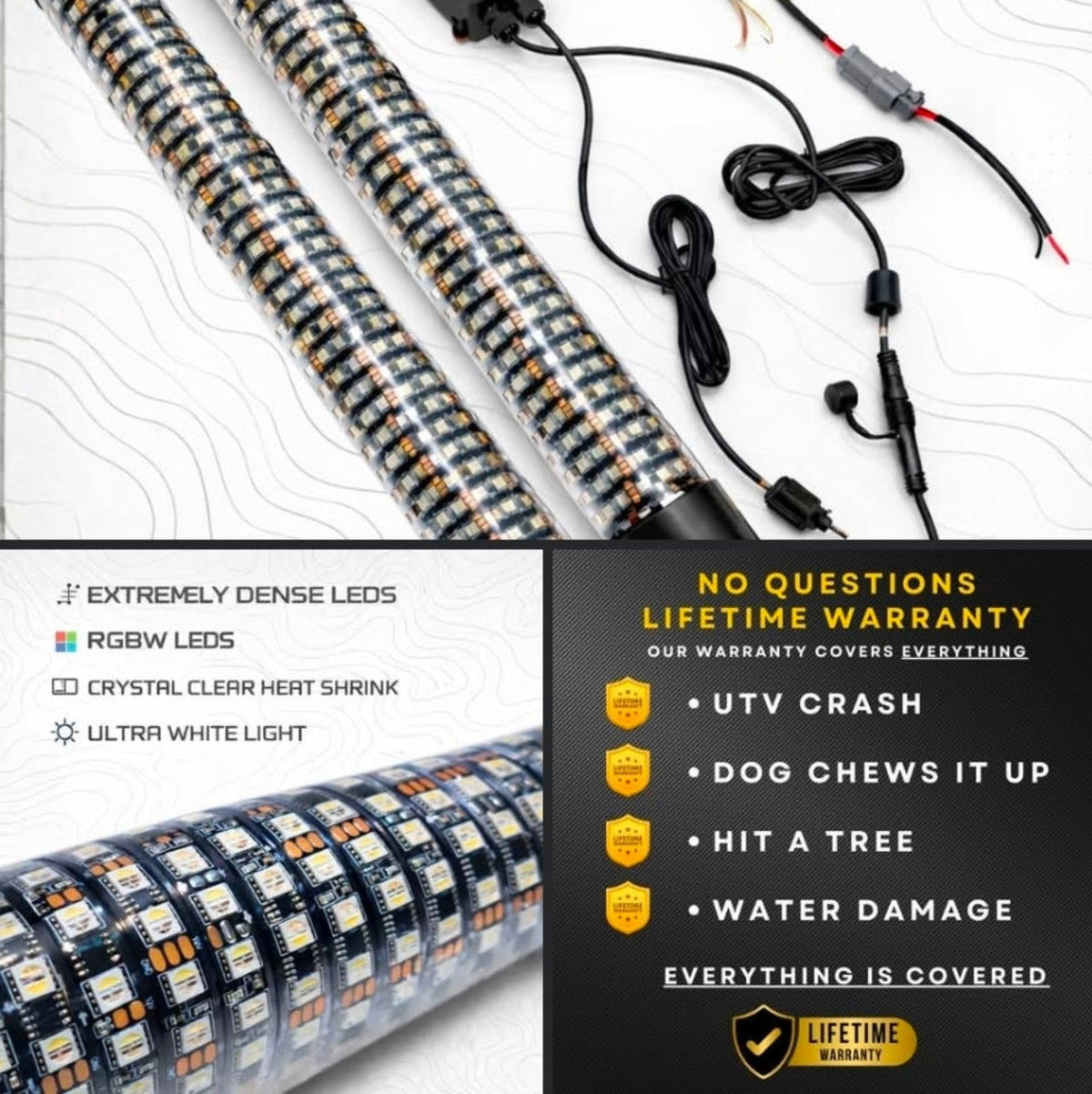 Fatty LED Whip Lights (Pair)