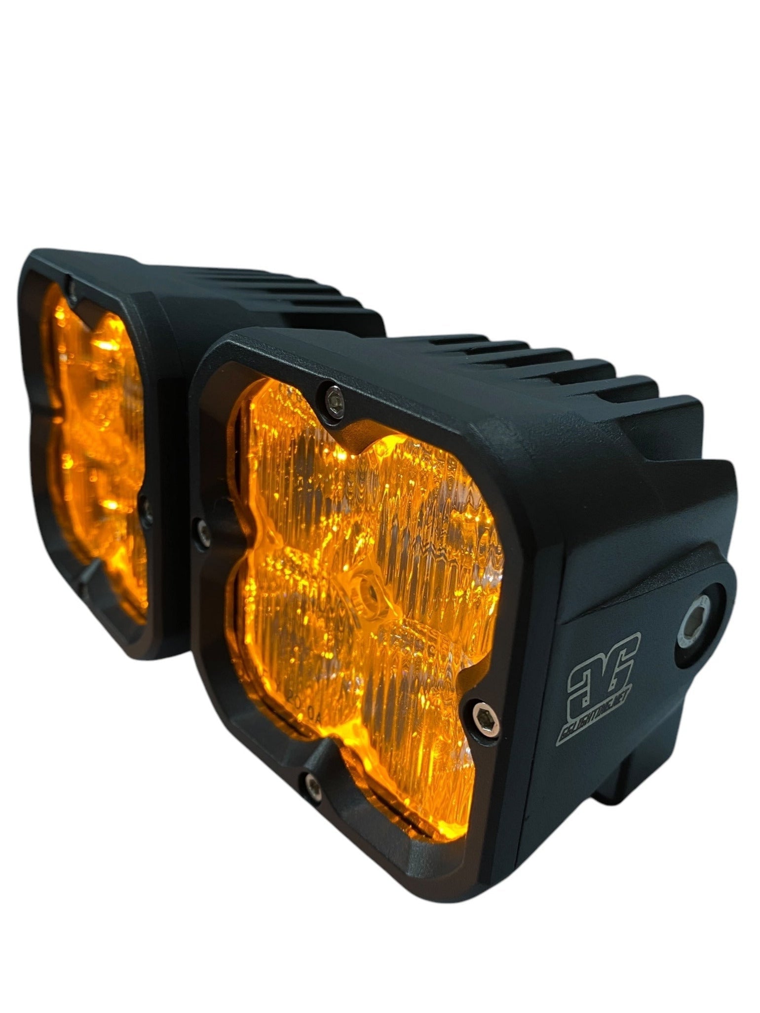 Amber Backlit Race Pod Pair Bundle With Wiring Harness